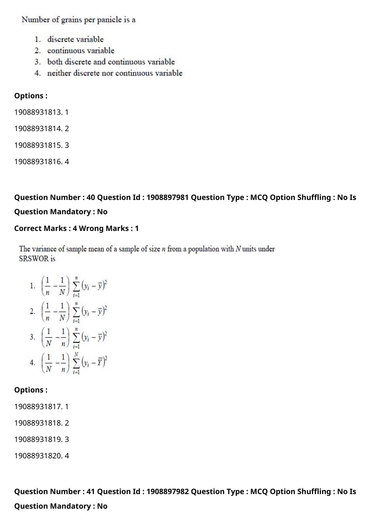 ICAR AIEEA PG 2021 STATISTICAL SCIENCE Question Paper - Page 21