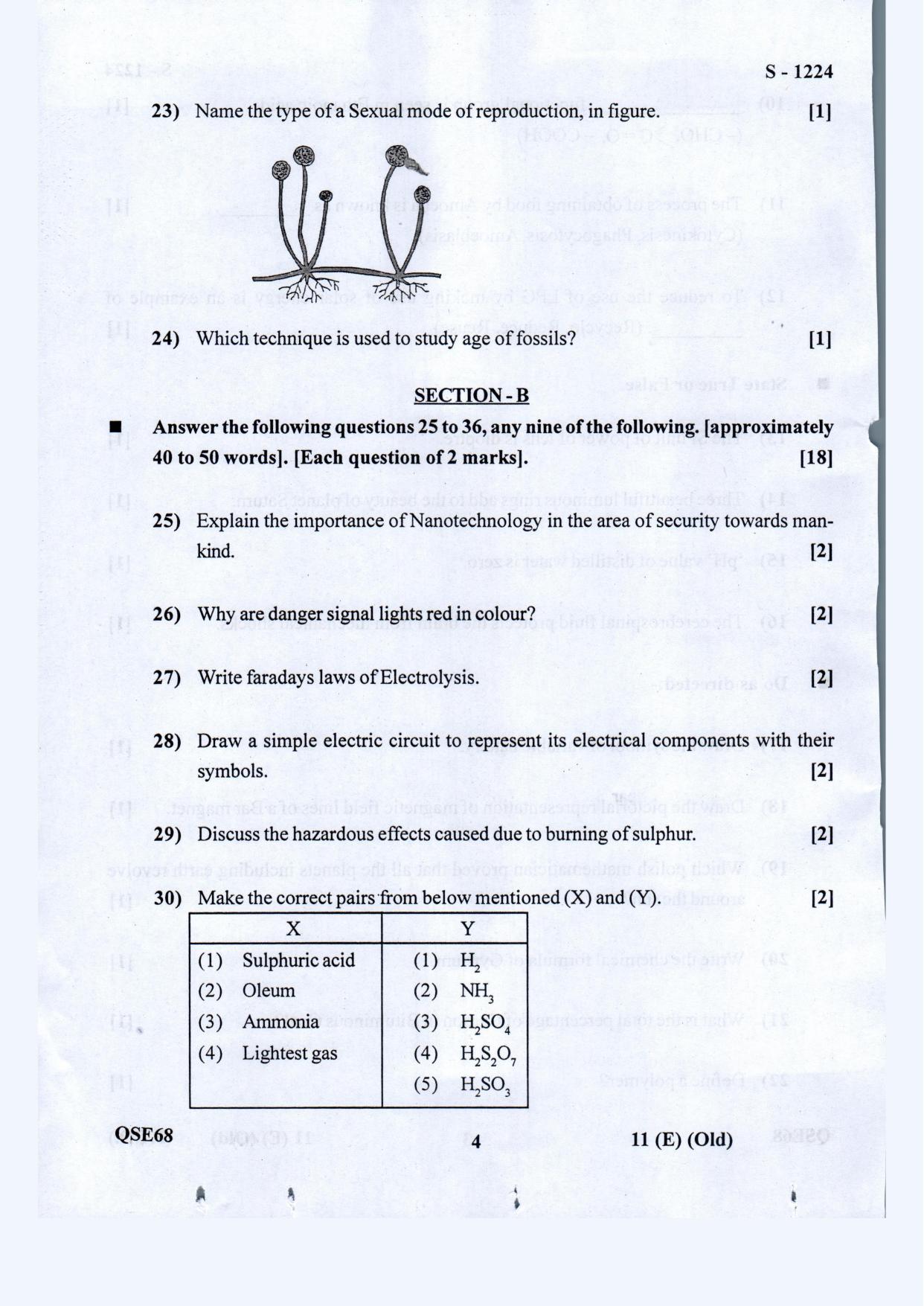 Gujarat Board Class 10th Science Eng. Med. Old May 2021 Question Paper - Page 4