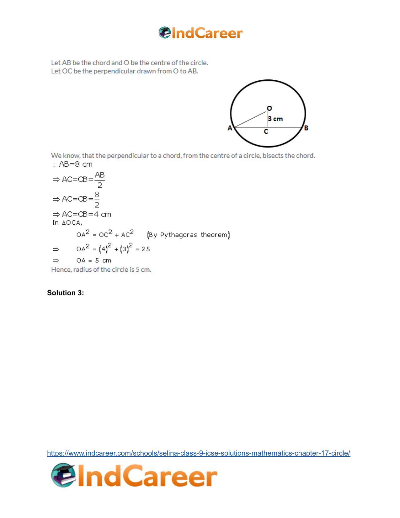 Selina Class 9 ICSE Solutions Mathematics : Chapter 17- Circle - Page 3