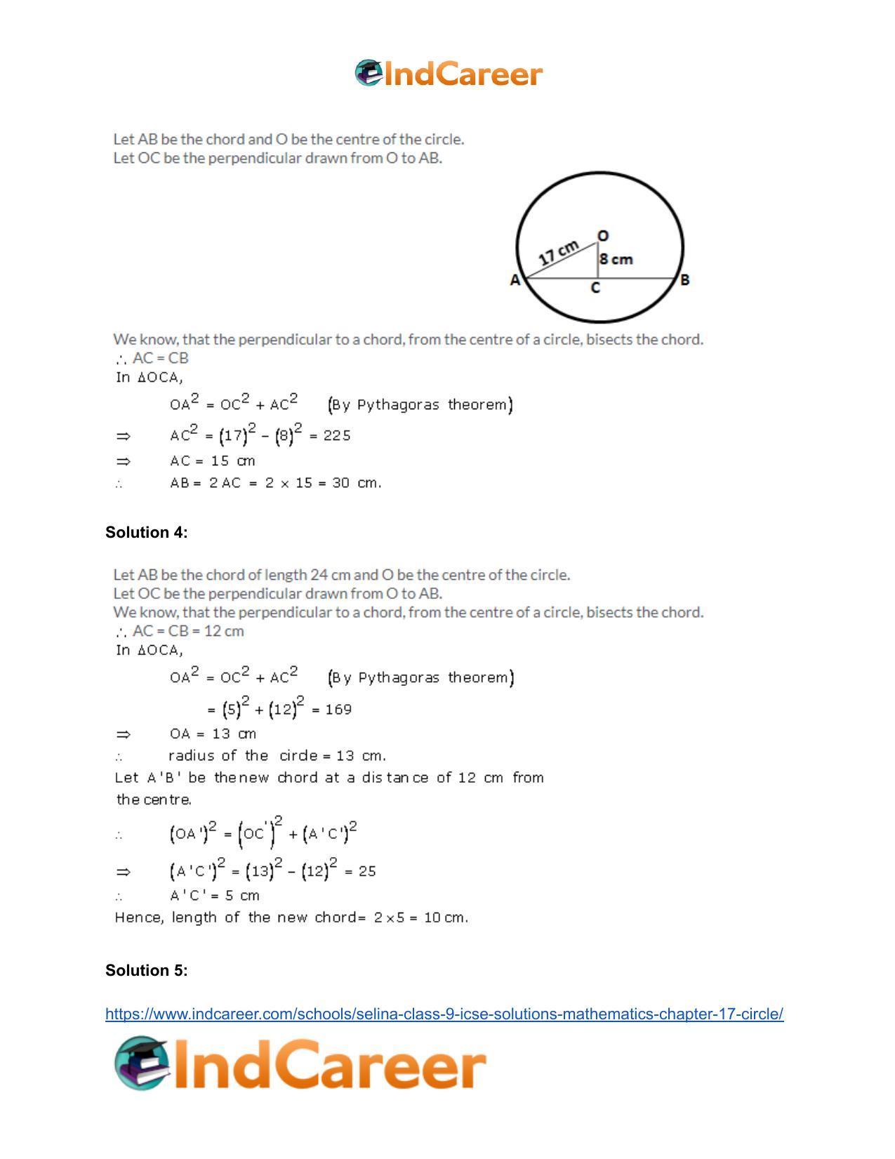 Selina Class 9 ICSE Solutions Mathematics : Chapter 17- Circle - Page 4