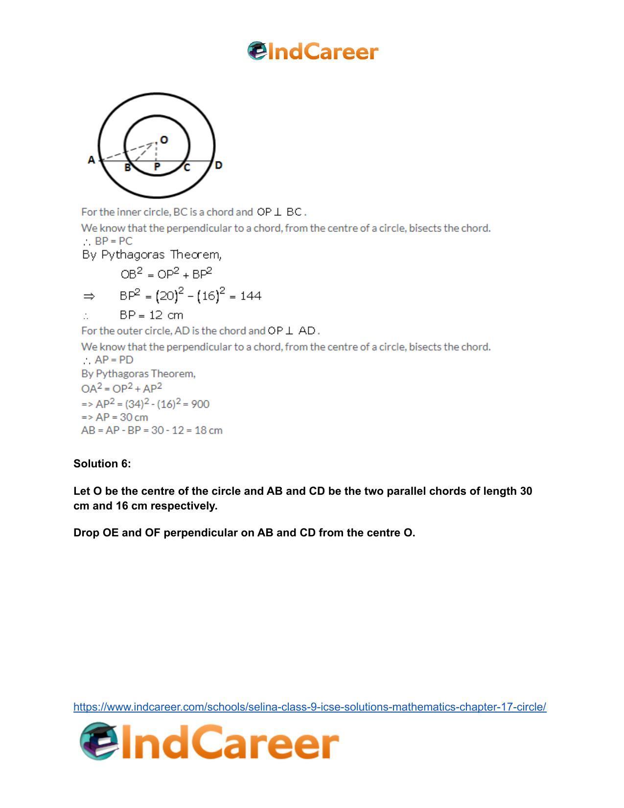 Selina Class 9 ICSE Solutions Mathematics : Chapter 17- Circle - Page 5