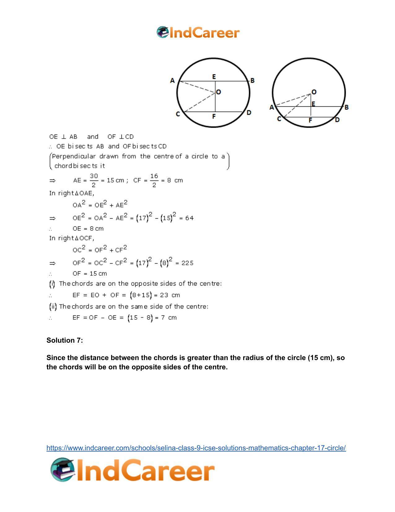 Selina Class 9 ICSE Solutions Mathematics : Chapter 17- Circle - Page 6
