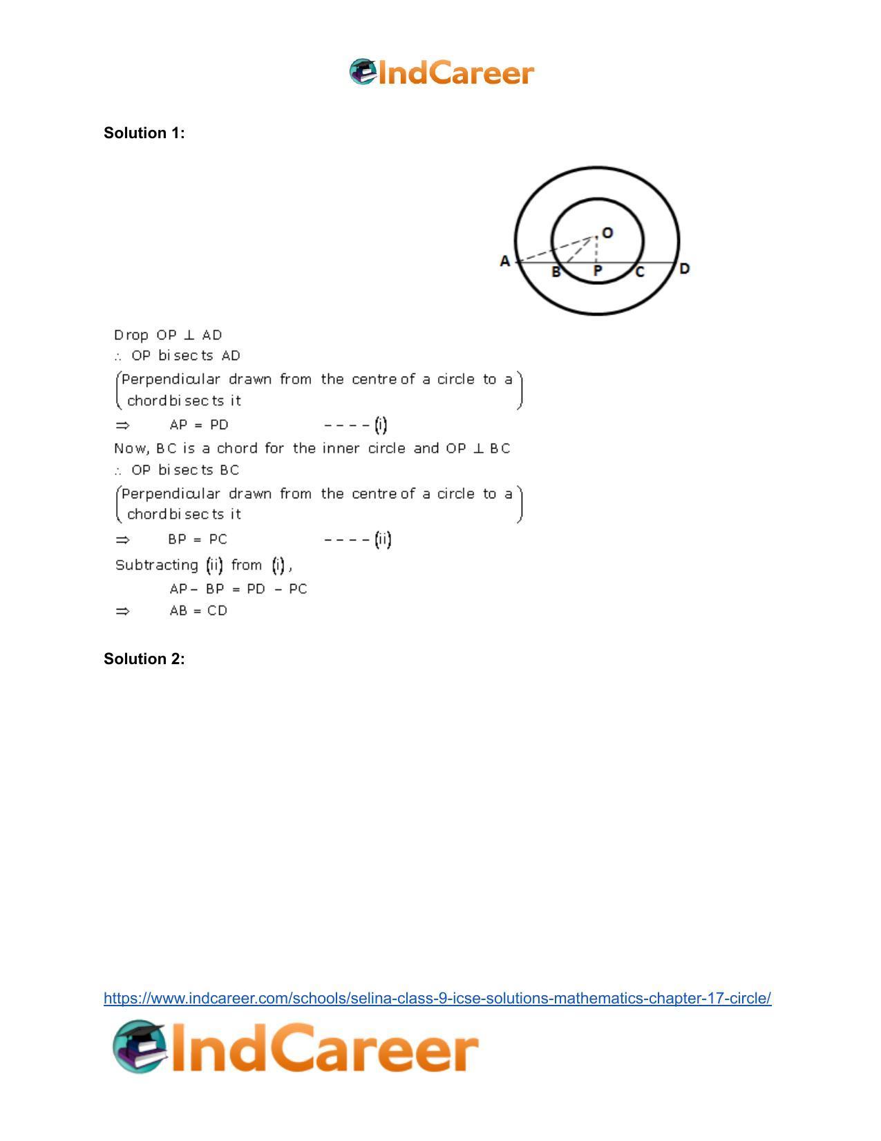 Selina Class 9 ICSE Solutions Mathematics : Chapter 17- Circle - Page 10