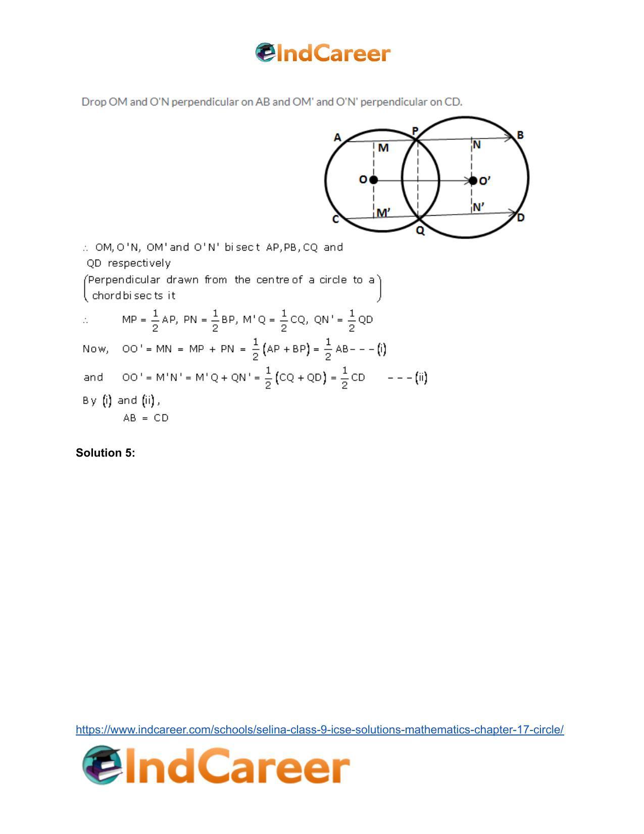 Selina Class 9 ICSE Solutions Mathematics : Chapter 17- Circle - Page 13