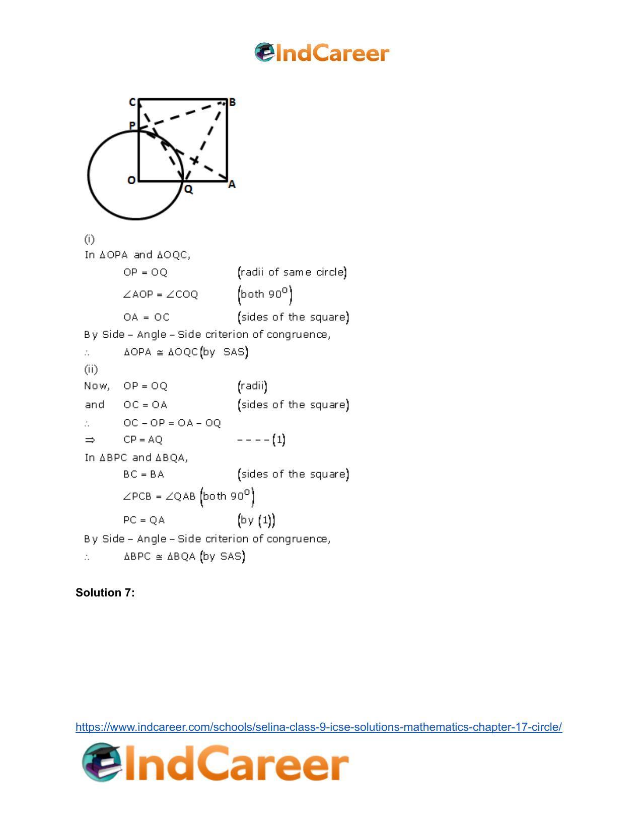 Selina Class 9 ICSE Solutions Mathematics : Chapter 17- Circle - Page 15
