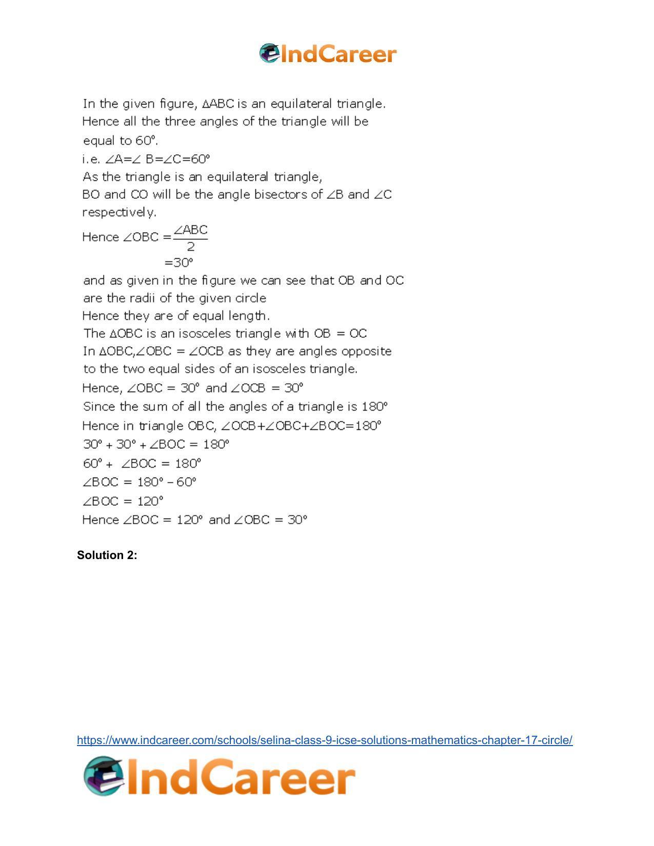 Selina Class 9 ICSE Solutions Mathematics : Chapter 17- Circle - Page 19