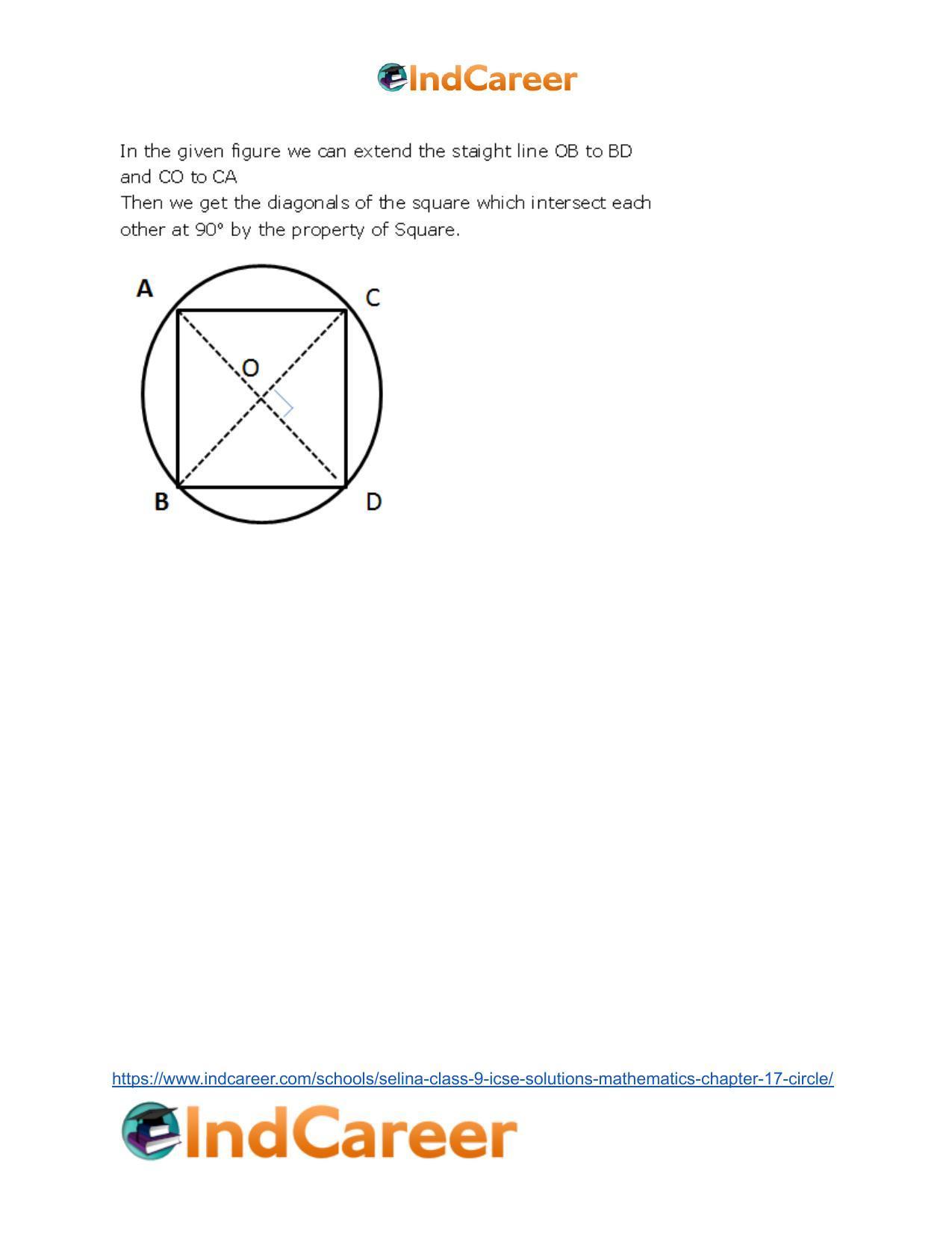 Selina Class 9 ICSE Solutions Mathematics : Chapter 17- Circle - Page 20