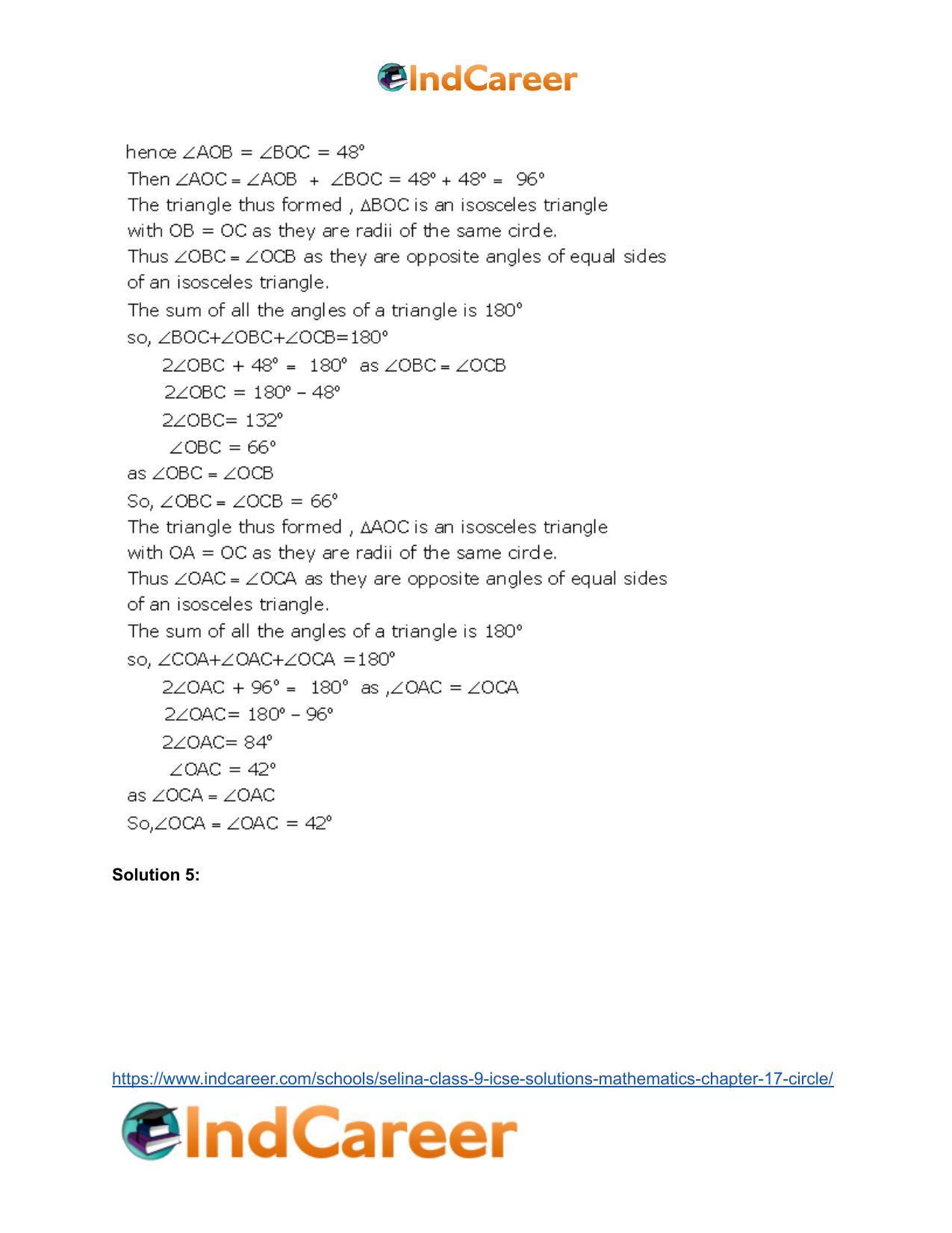 Selina Class 9 ICSE Solutions Mathematics : Chapter 17- Circle - Page 24