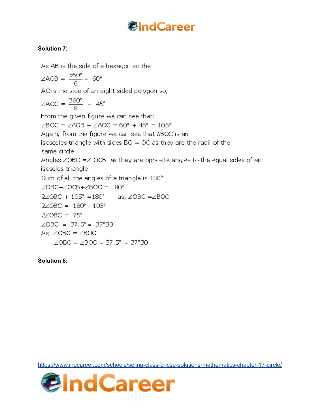 Selina Class 9 ICSE Solutions Mathematics : Chapter 17- Circle - Page 27