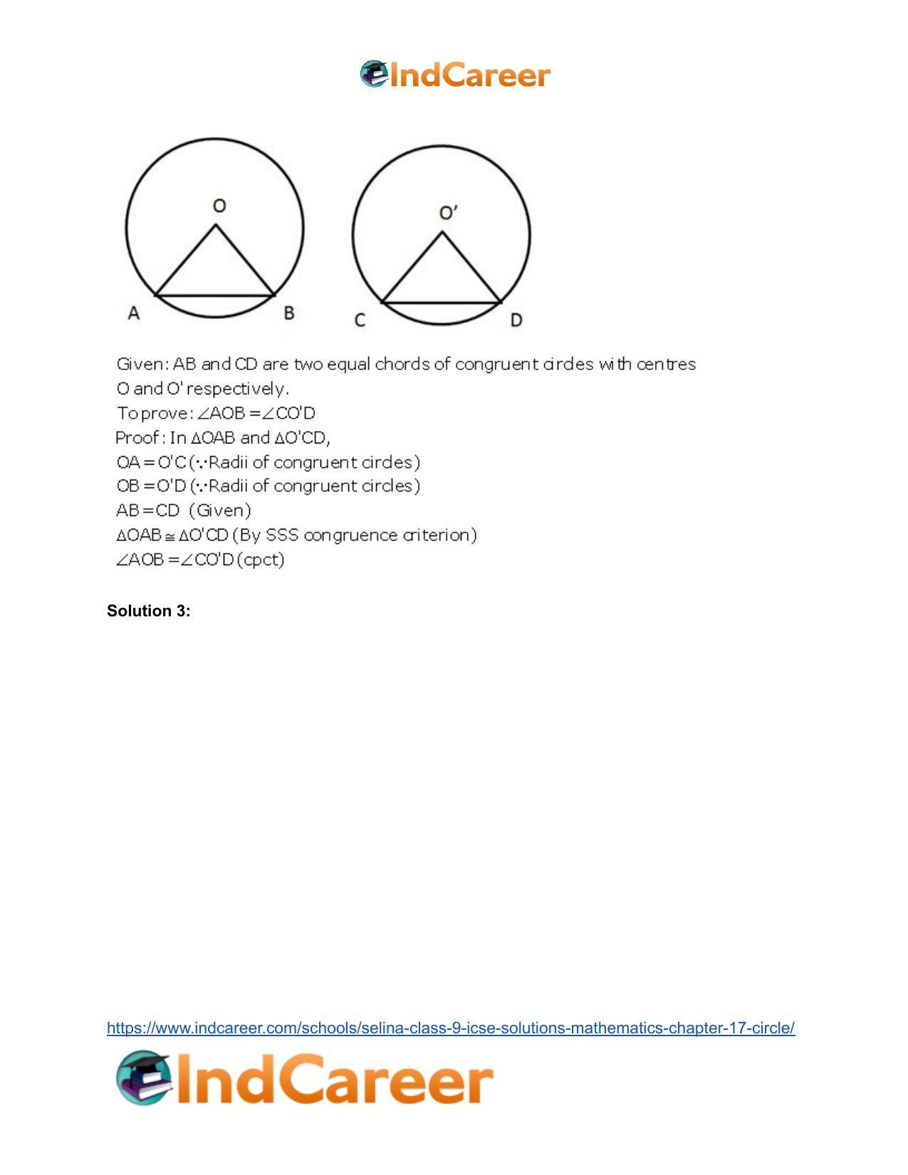 Selina Class 9 ICSE Solutions Mathematics : Chapter 17- Circle - Page 30