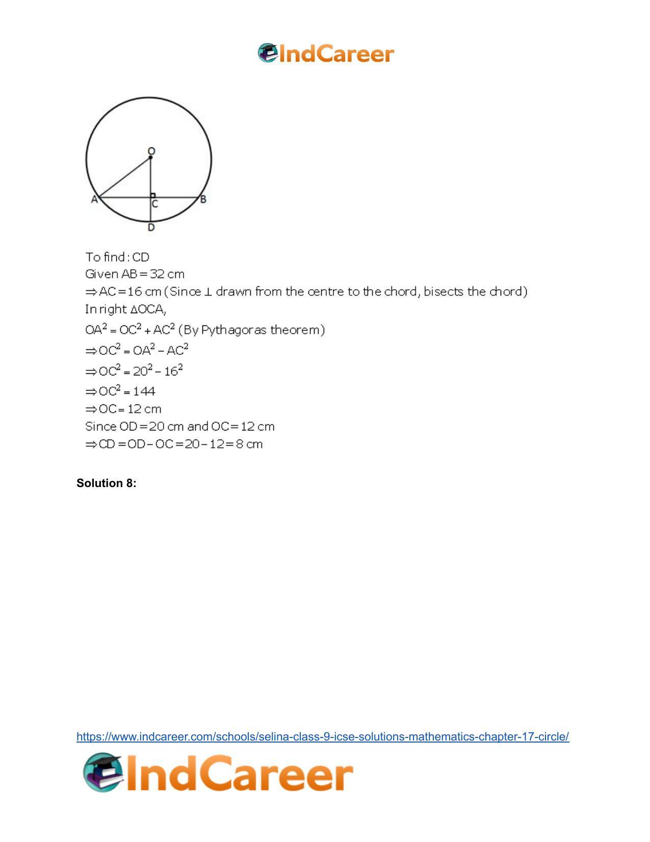 Selina Class 9 ICSE Solutions Mathematics : Chapter 17- Circle - Page 35