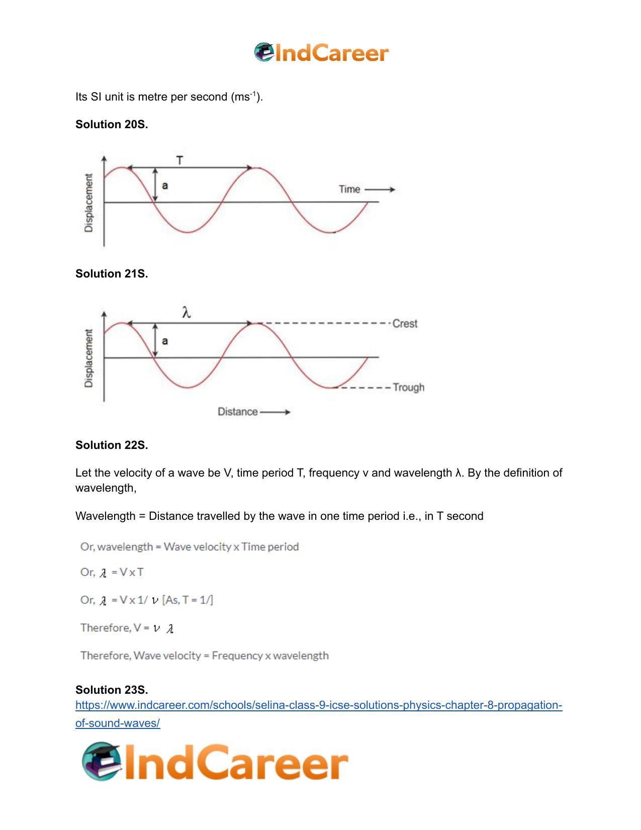 Selina Class 9 ICSE Solutions Physics : Chapter 8- Propagation of Sound Waves - Page 9