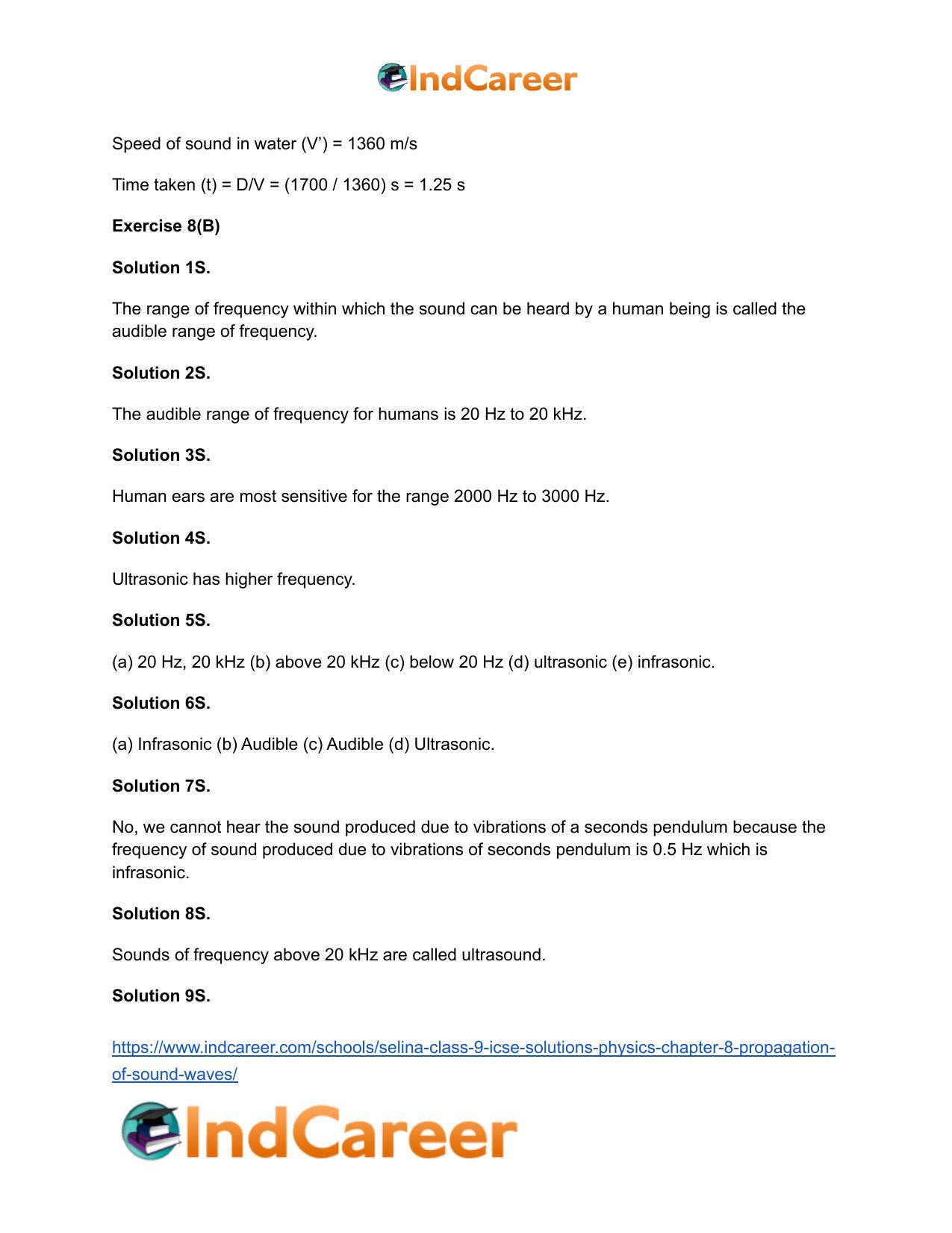 Selina Class 9 ICSE Solutions Physics : Chapter 8- Propagation of Sound Waves - Page 15