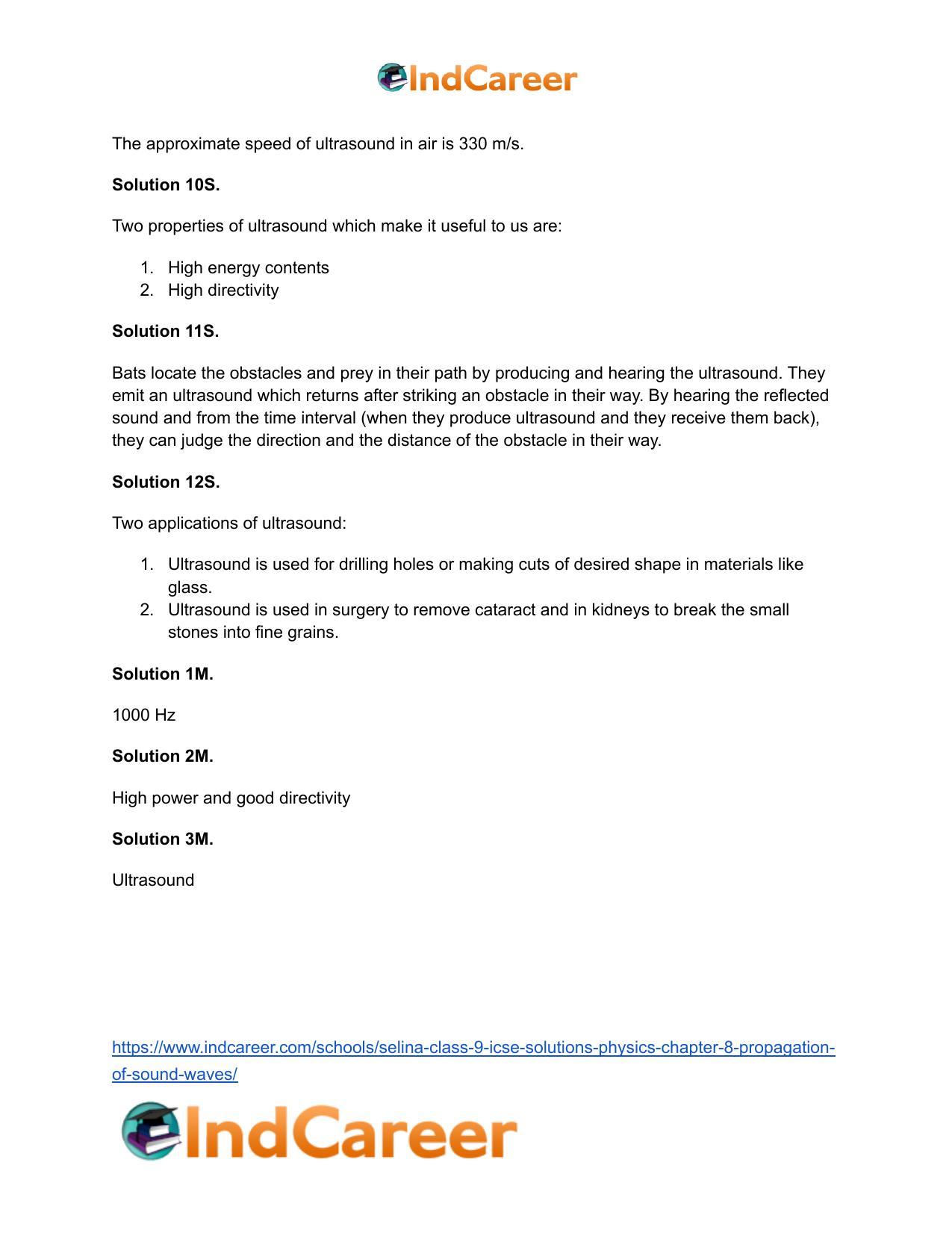 Selina Class 9 ICSE Solutions Physics : Chapter 8- Propagation of Sound Waves - Page 16