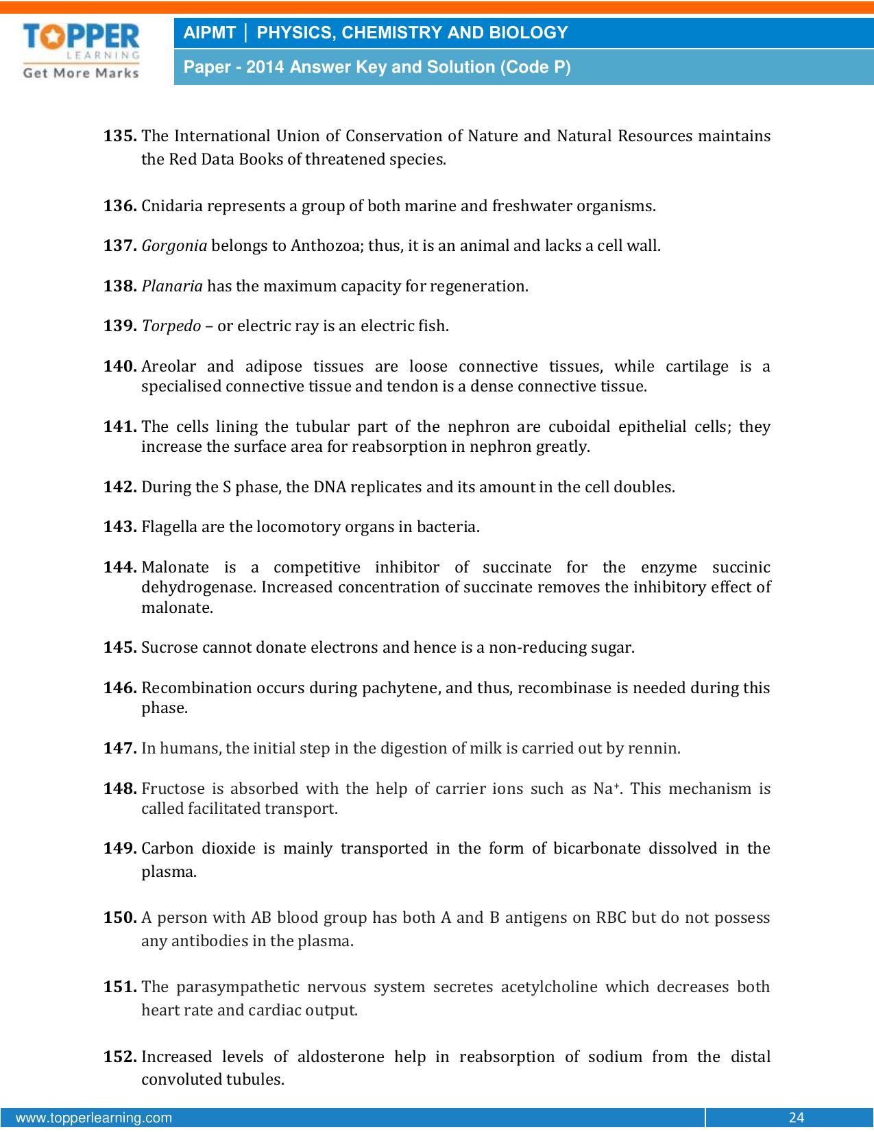 NEET Code P 2014 Answer & Solutions - Page 24