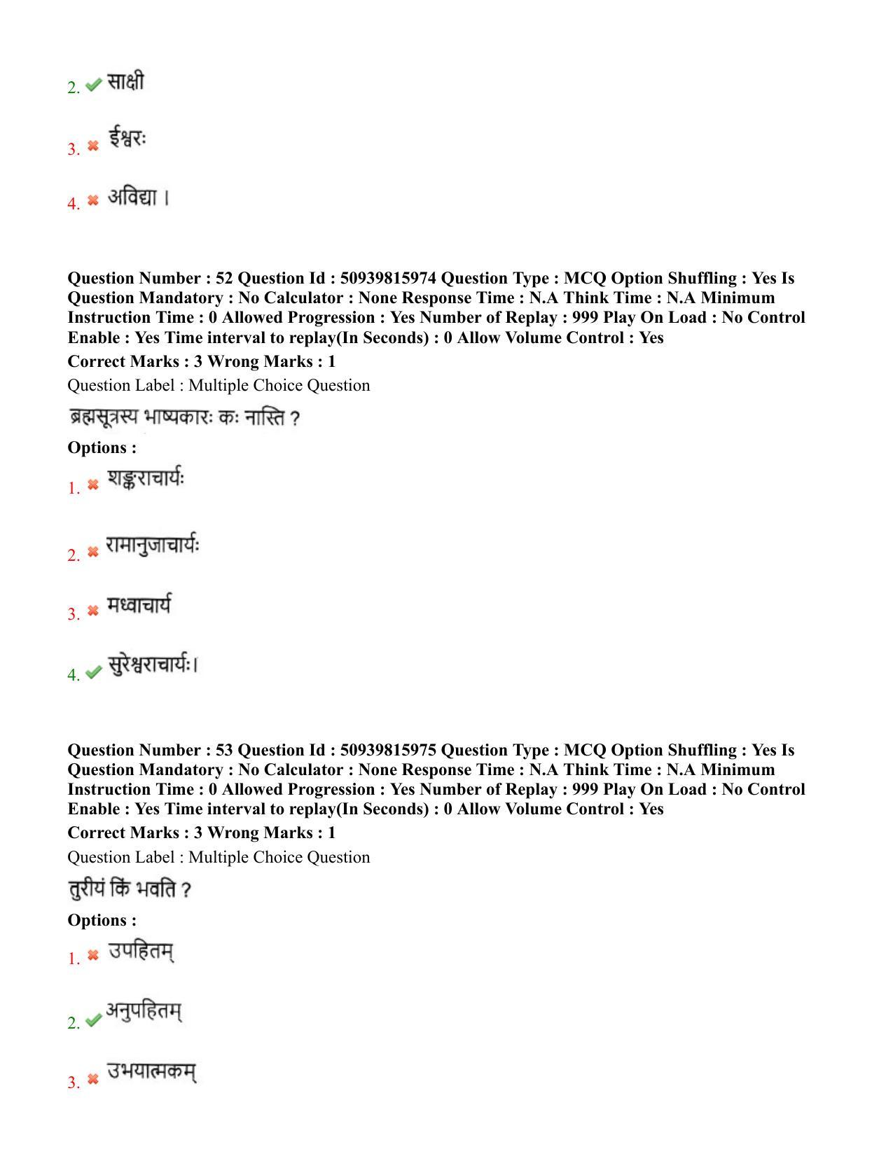 BHU RET Vedanta 2020 Question Paper - Page 33