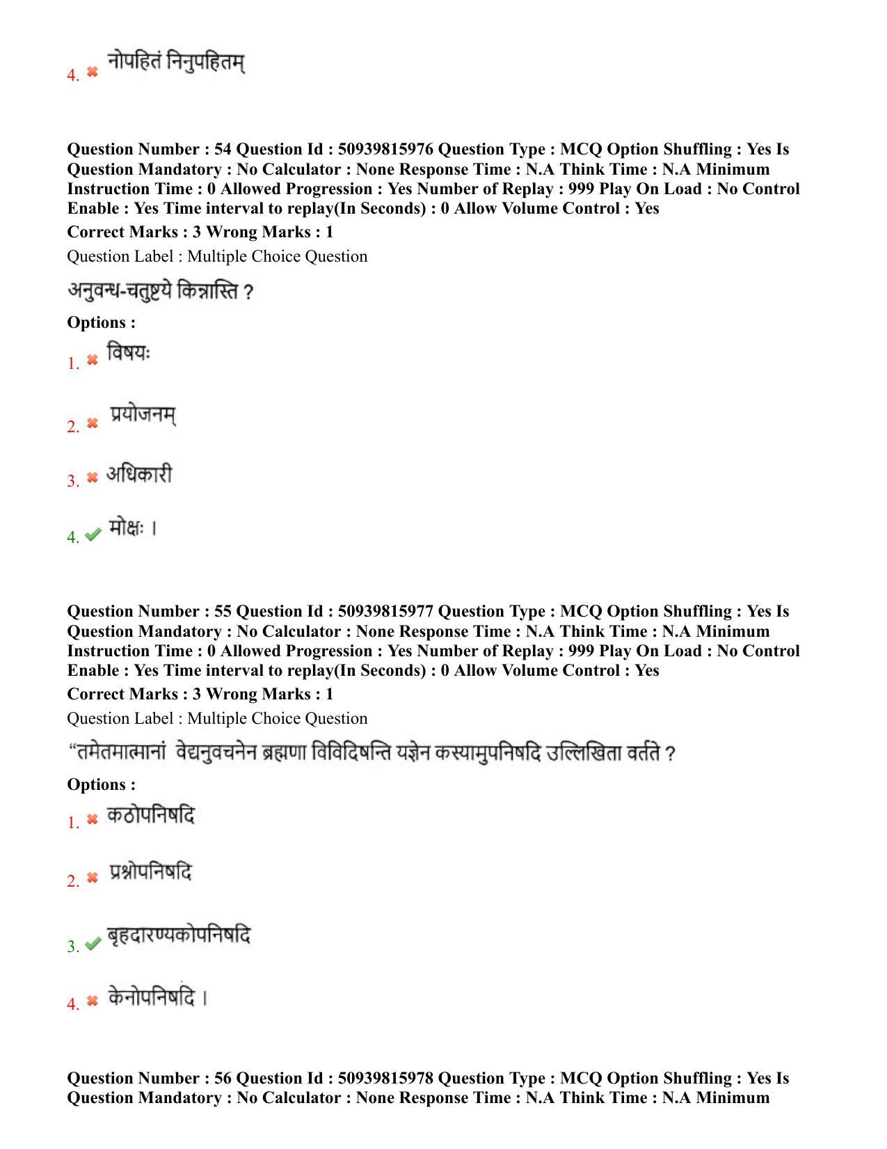 BHU RET Vedanta 2020 Question Paper - Page 34
