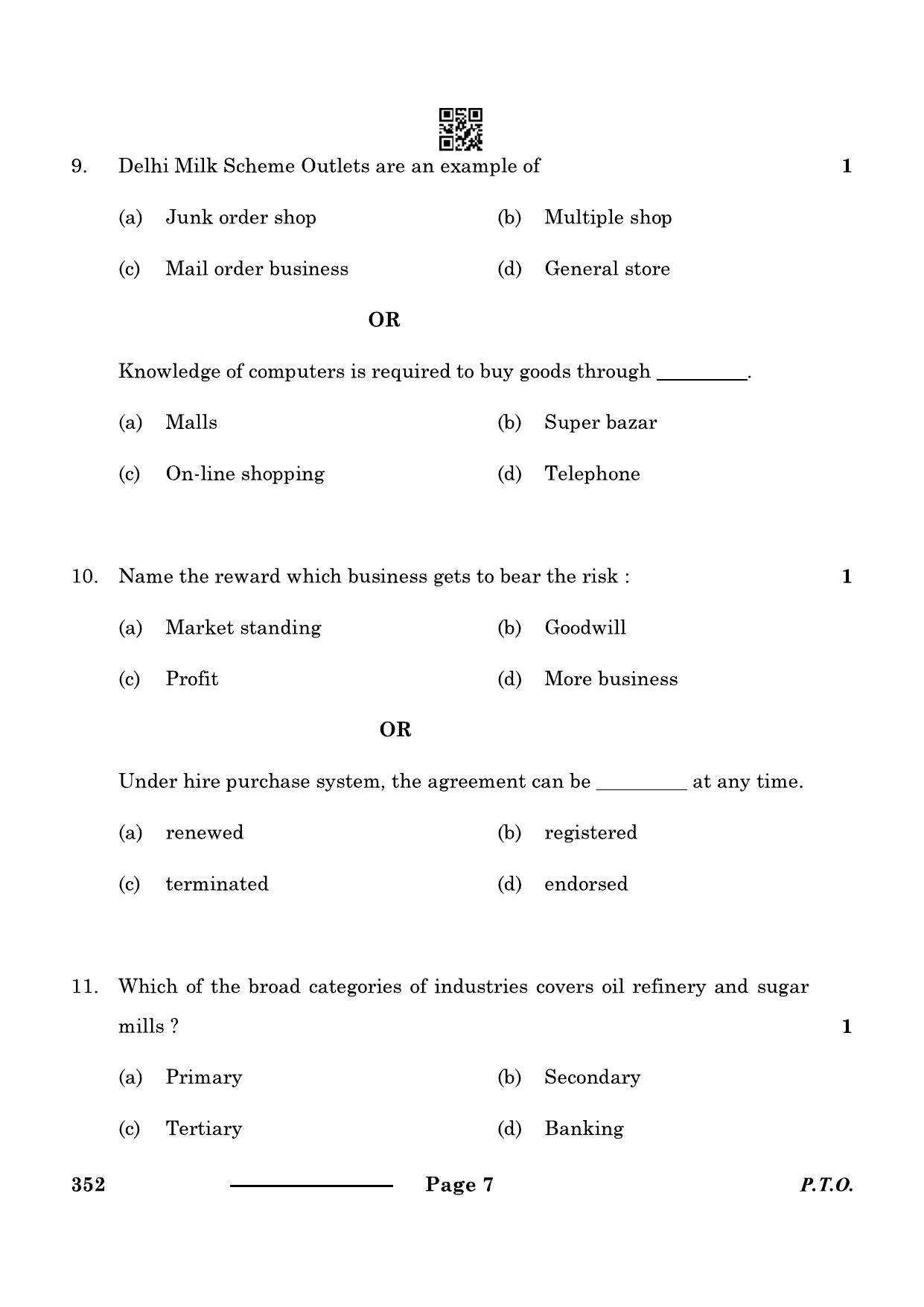 CBSE Class 10 Elements Of Business 2024 Question Paper - Page 7