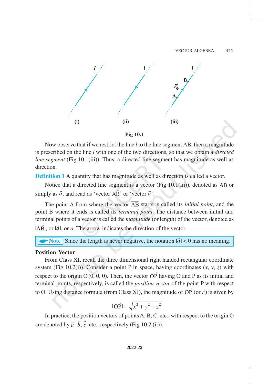 NCERT Book for Class 12 Maths Chapter 10 Vector Algebra - Page 2