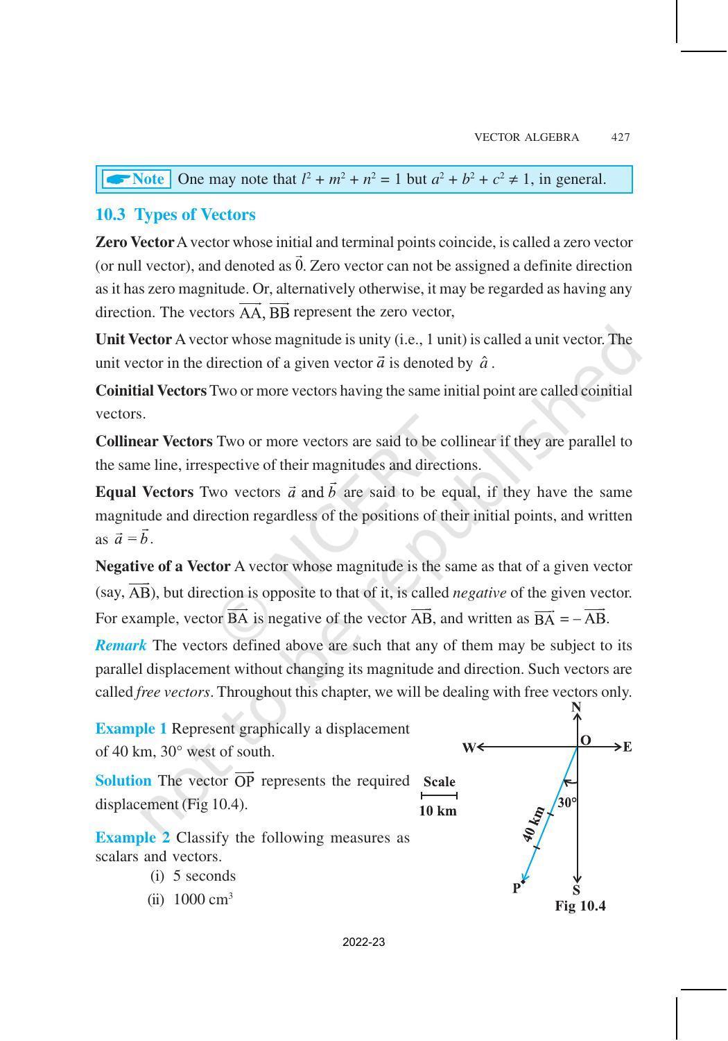 NCERT Book for Class 12 Maths Chapter 10 Vector Algebra - Page 4