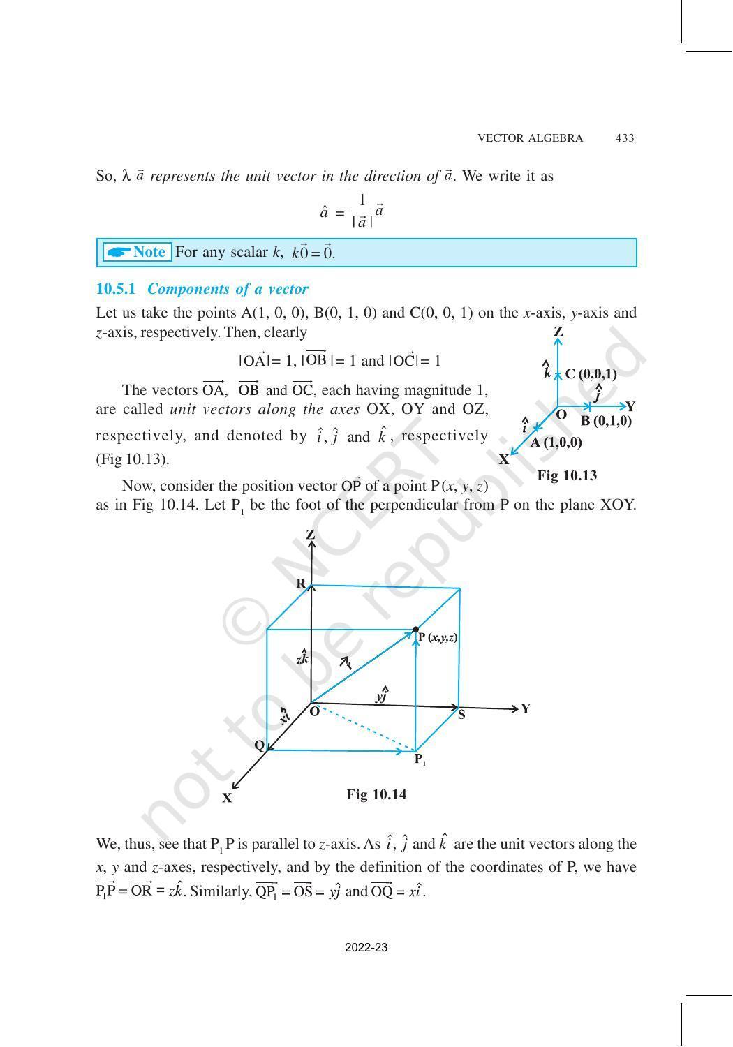 NCERT Book for Class 12 Maths Chapter 10 Vector Algebra - Page 10