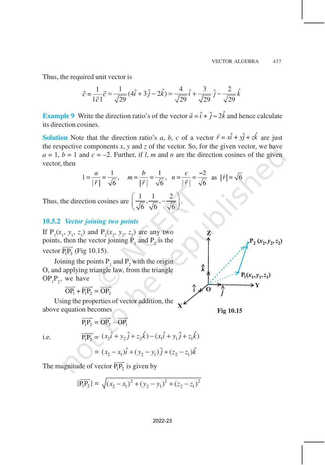 NCERT Book for Class 12 Maths Chapter 10 Vector Algebra - Page 14