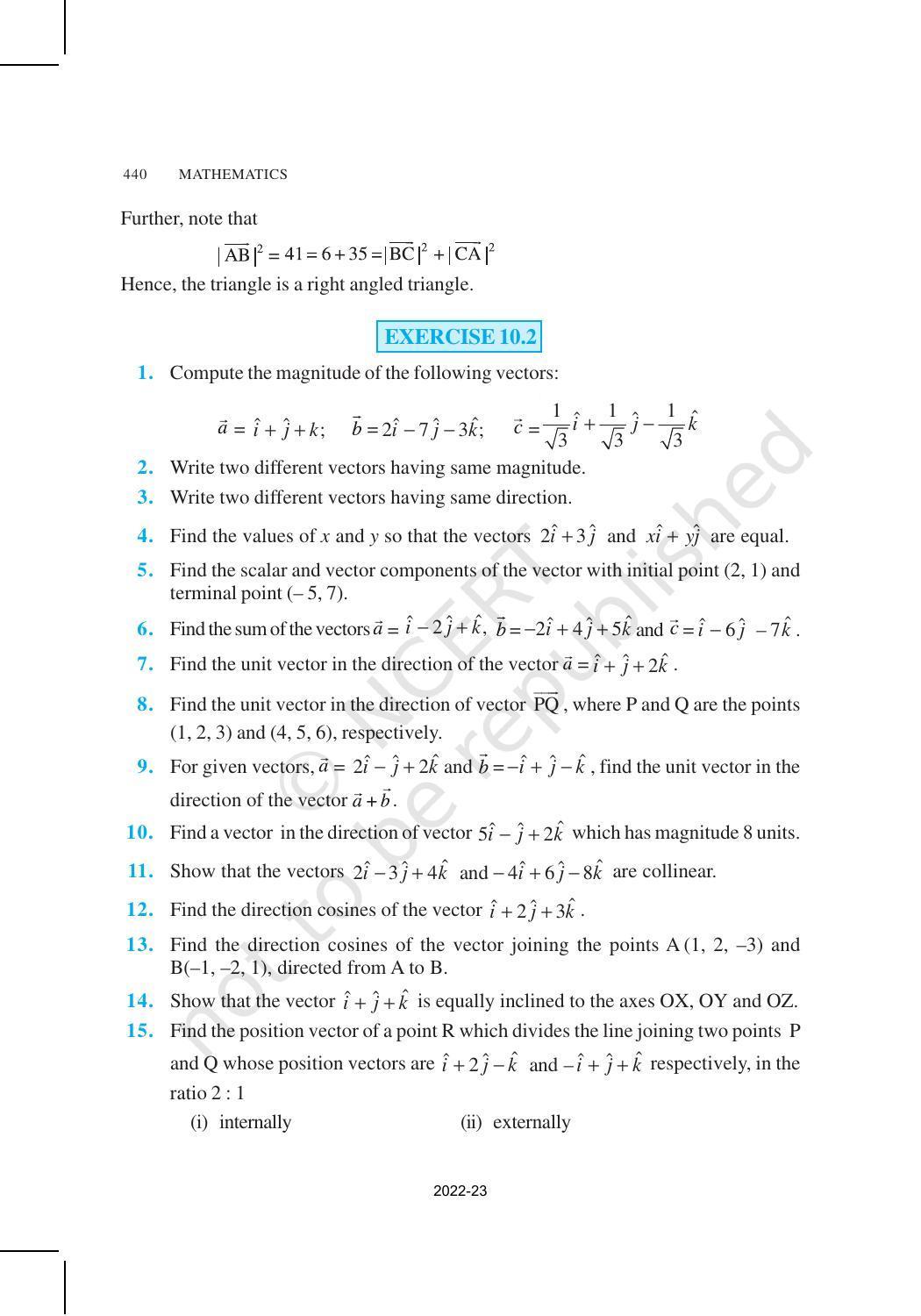 NCERT Book for Class 12 Maths Chapter 10 Vector Algebra - Page 17