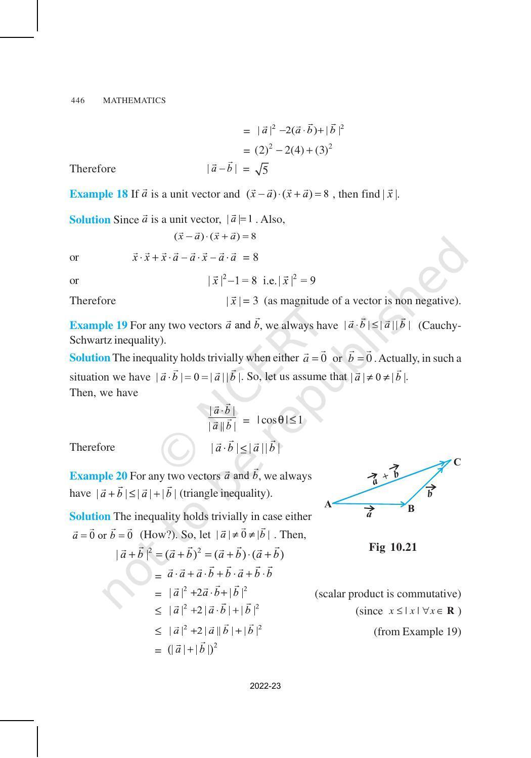 NCERT Book for Class 12 Maths Chapter 10 Vector Algebra - Page 23