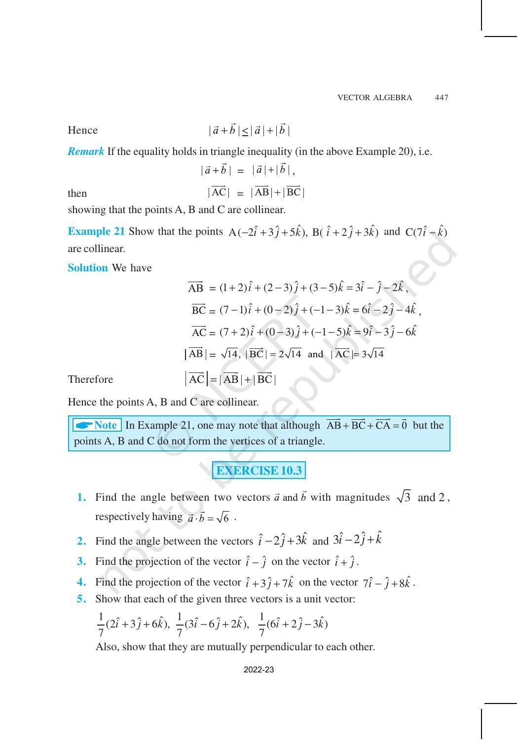 NCERT Book for Class 12 Maths Chapter 10 Vector Algebra - Page 24