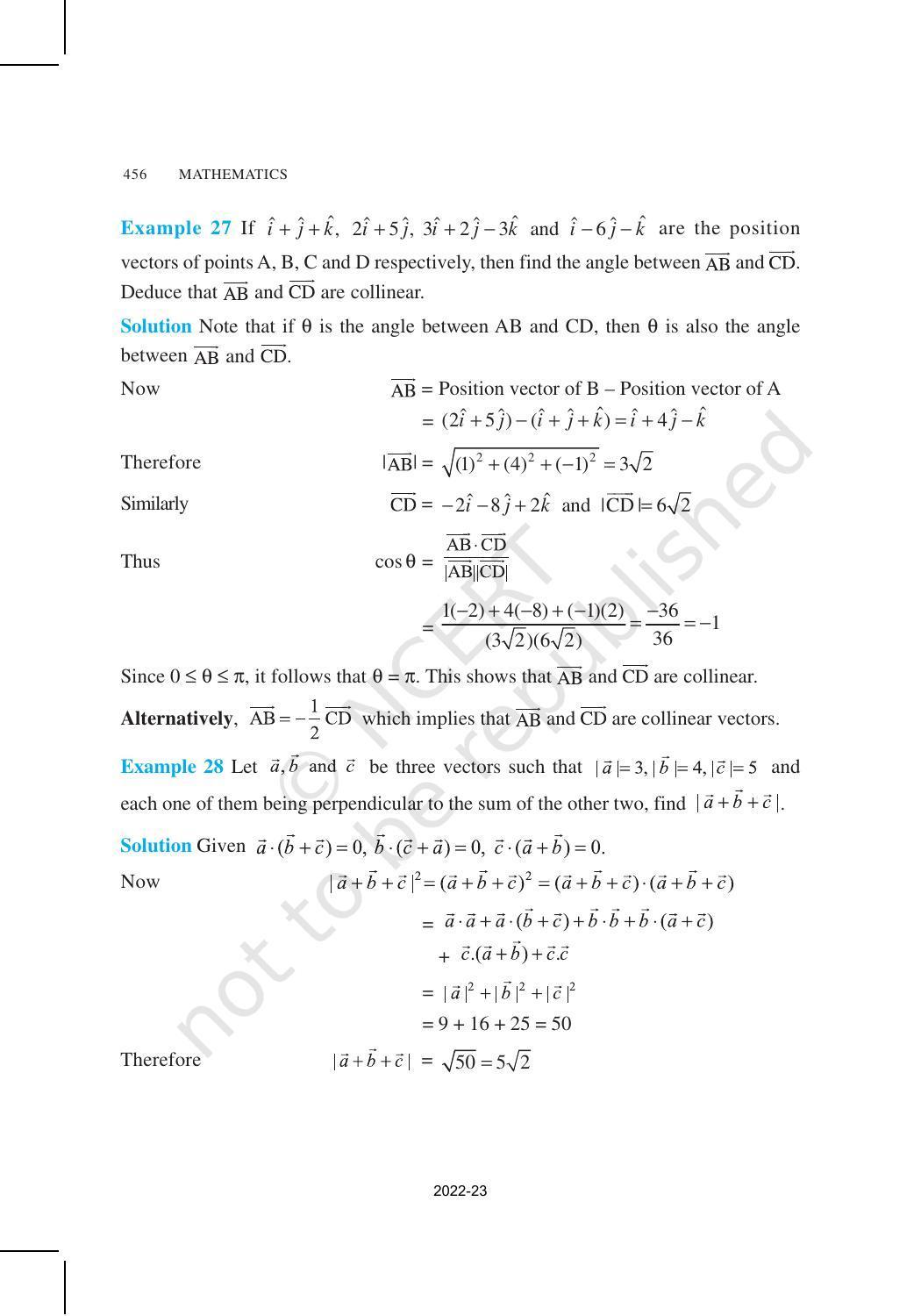 NCERT Book for Class 12 Maths Chapter 10 Vector Algebra - Page 33