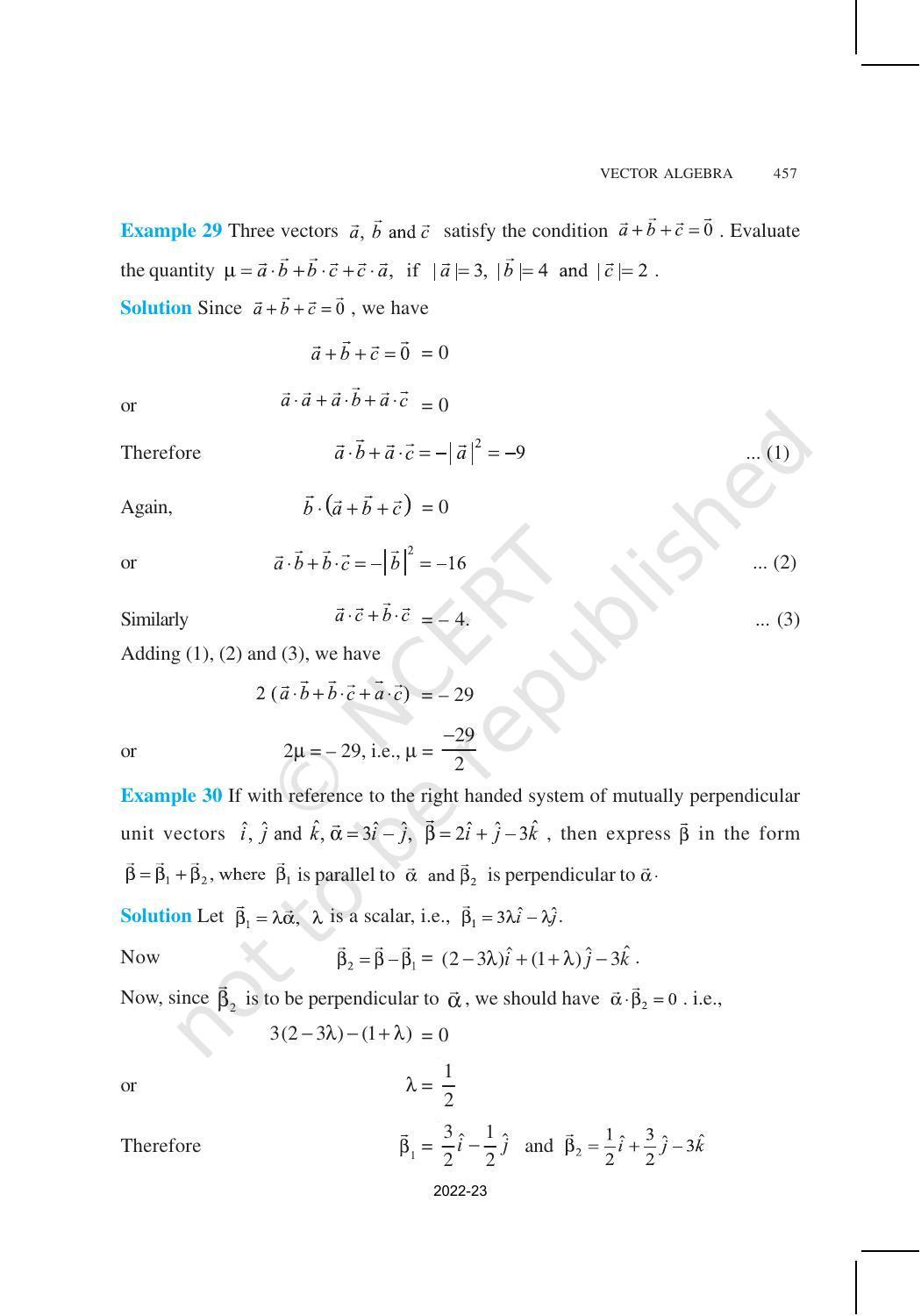 NCERT Book for Class 12 Maths Chapter 10 Vector Algebra - Page 34
