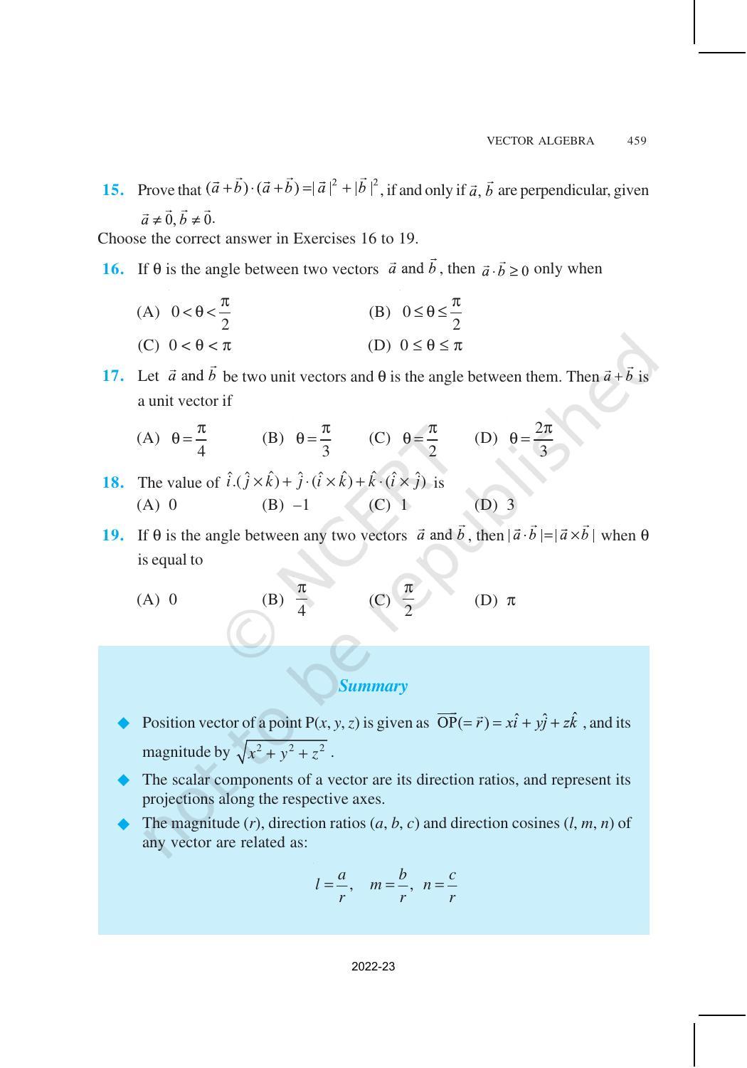 NCERT Book for Class 12 Maths Chapter 10 Vector Algebra - Page 36