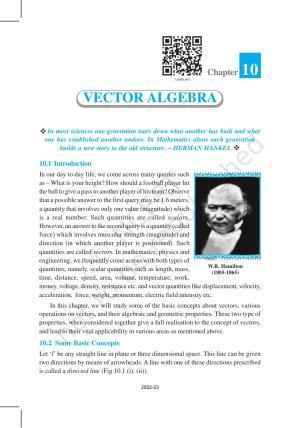 NCERT Book for Class 12 Maths Chapter 10 Vector Algebra