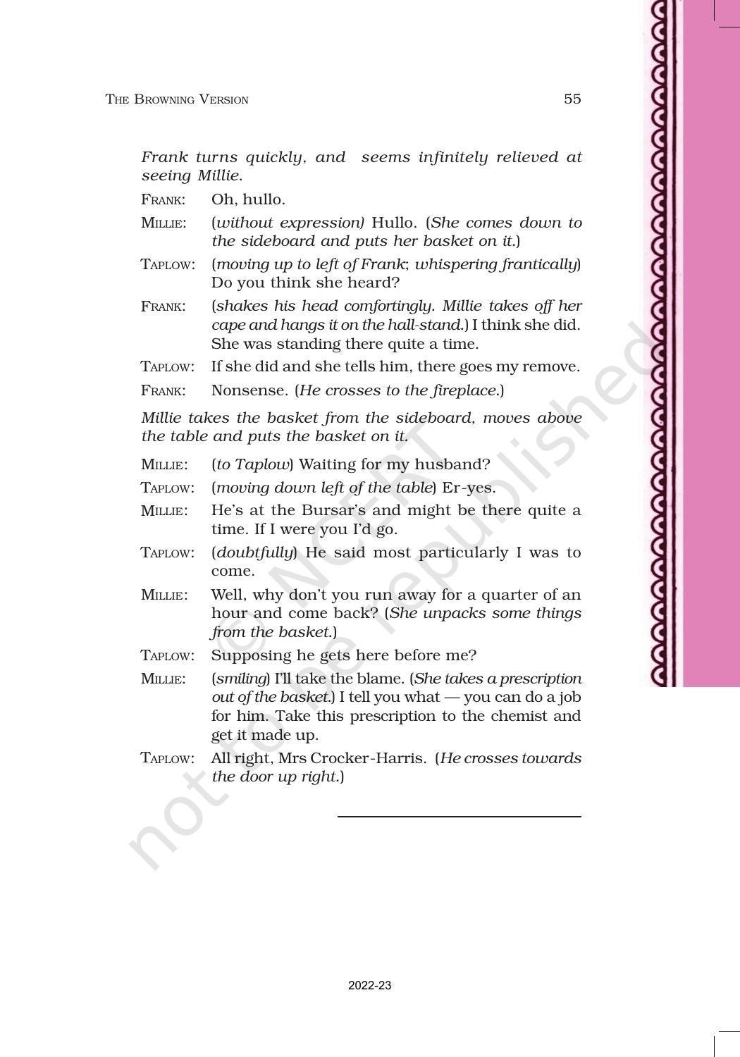NCERT Book for Class 11 English Hornbill Chapter 6 The Browning Version - Page 6