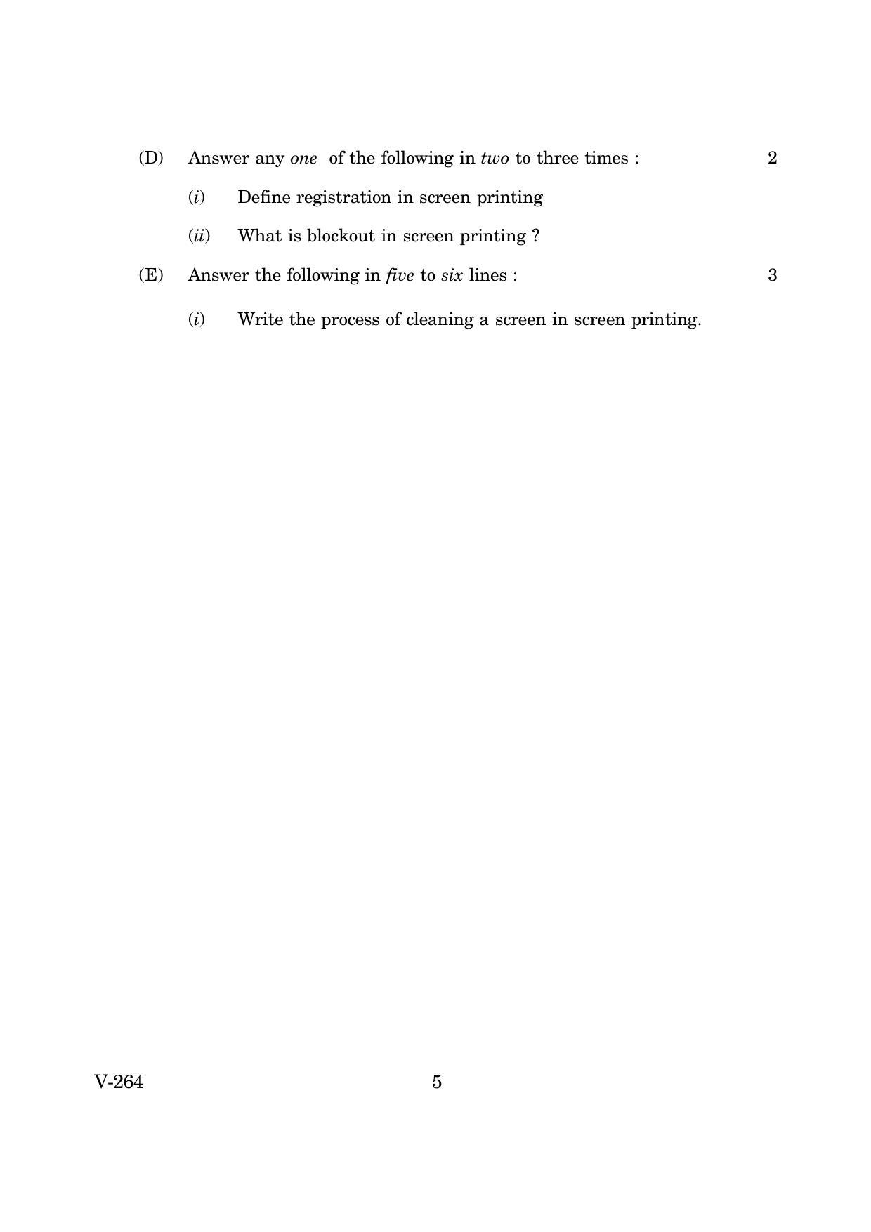 Goa Board Class 12 Dyeing and printing   (March 2019) Question Paper - Page 5
