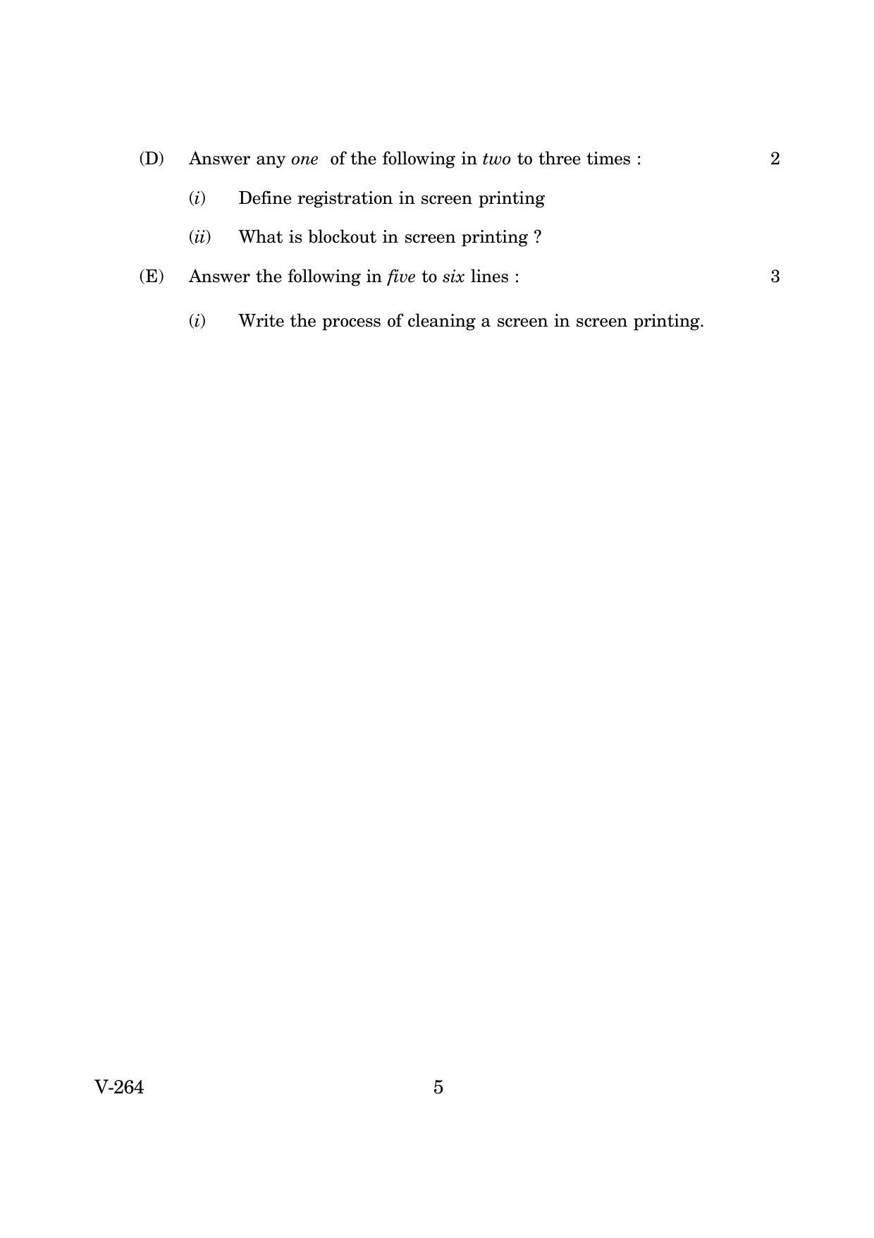 Goa Board Class 12 Dyeing and printing   (March 2019) Question Paper - Page 5