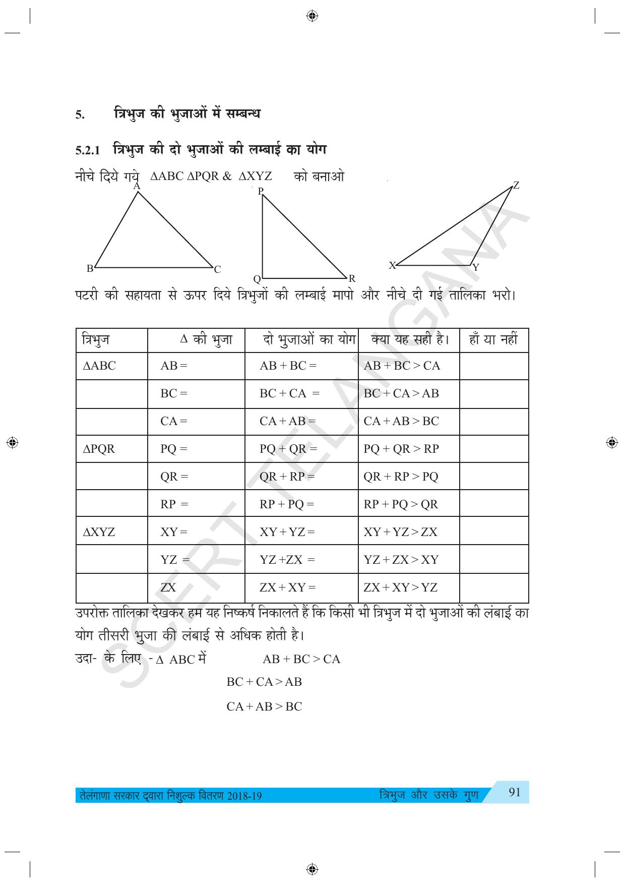 TS SCERT Class 7 Maths (Hindi Medium) Text Book - Page 99
