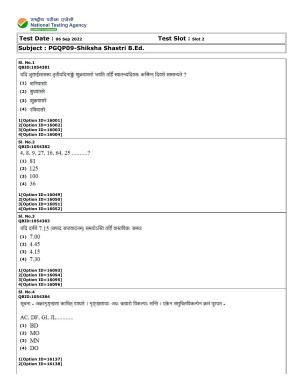 CUET (PG) 2022: PGQP-09 Shiksha Shastri B.Ed (06-09-2022) Question Paper