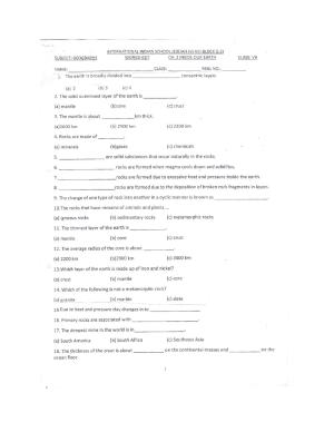 CBSE Worksheets for Class 7 Geography Inside Our Earth Assignment