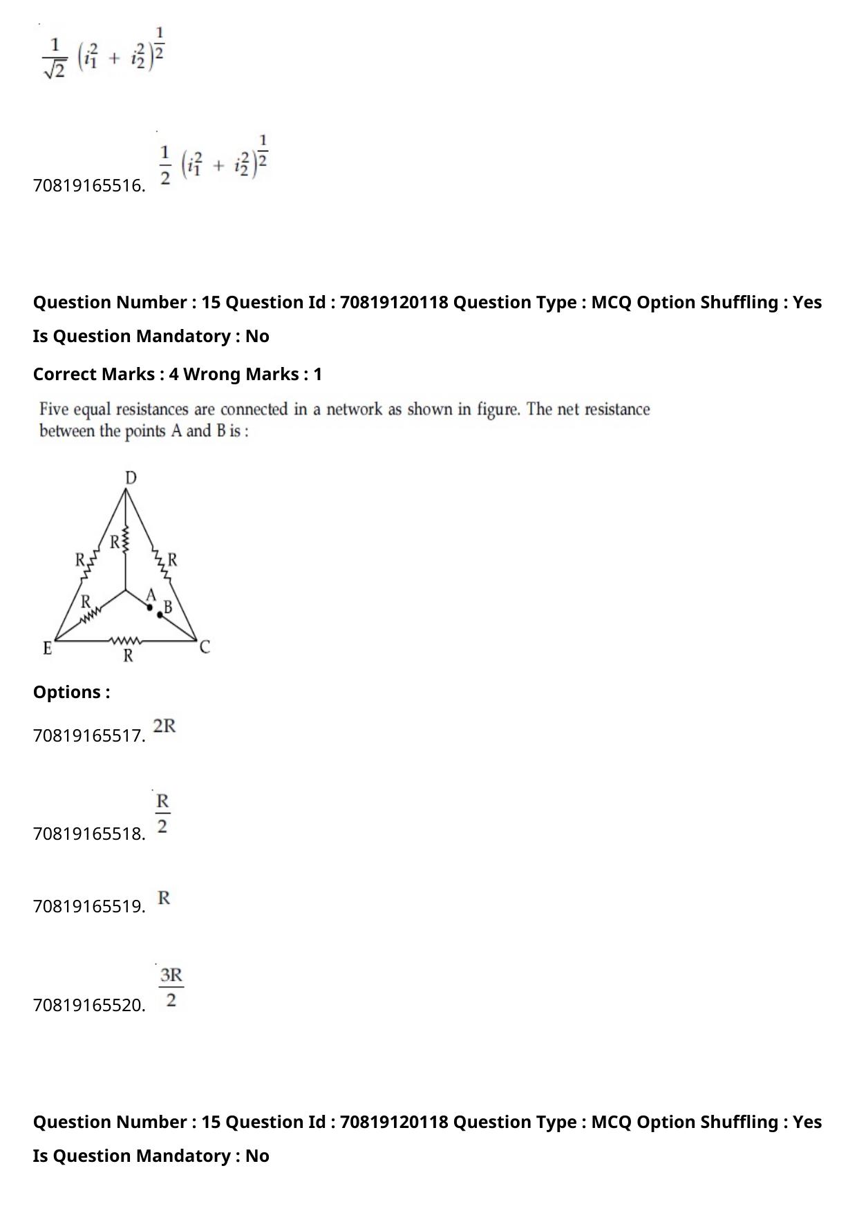 JEE Mains 2021: BTech Assamese (Shift 1) 26-02-2021 Question Paper - Page 20