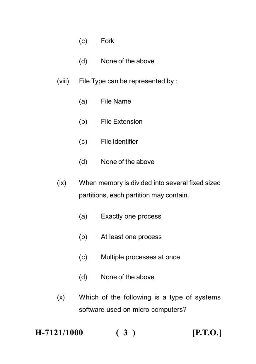 Sarguja University Question Paper July-2022 : M.Sc. In Computer Science (Second Sem.)Operating System Concepts Paper 1 - Page 3