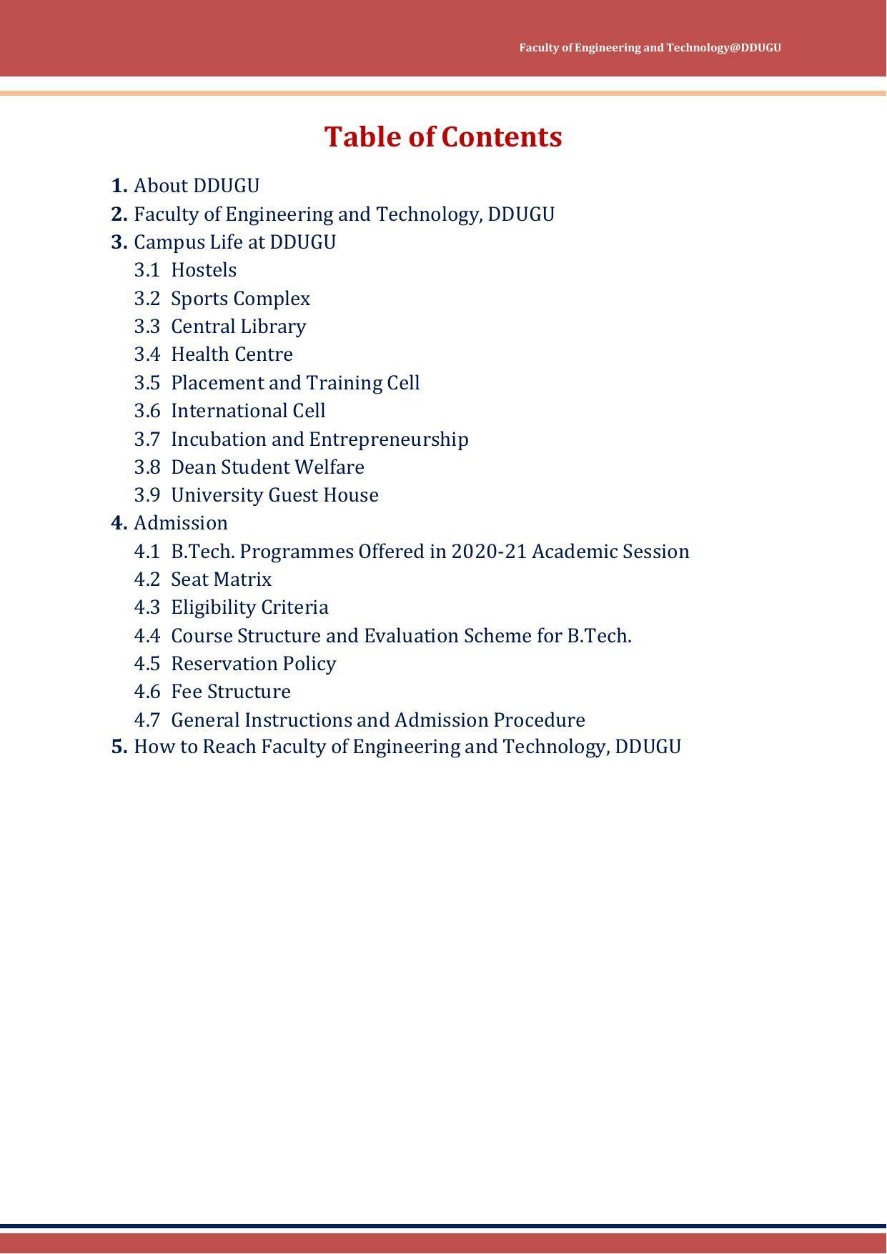 Deen Dayal Upadhyay Gorakhpur University, Gorakhpur B.Tech. Admission 2022-23 - Page 2