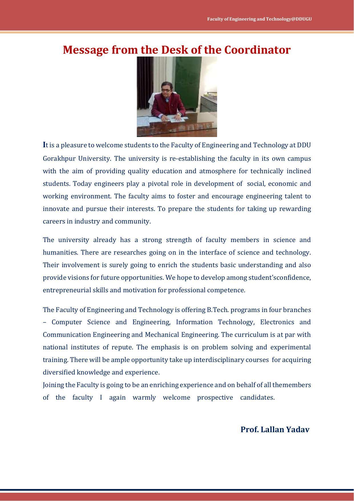 Deen Dayal Upadhyay Gorakhpur University, Gorakhpur B.Tech. Admission 2022-23 - Page 5
