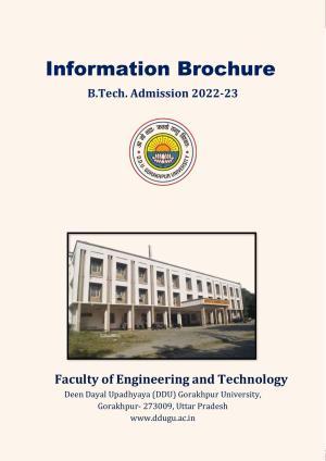 Deen Dayal Upadhyay Gorakhpur University, Gorakhpur B.Tech. Admission 2022-23