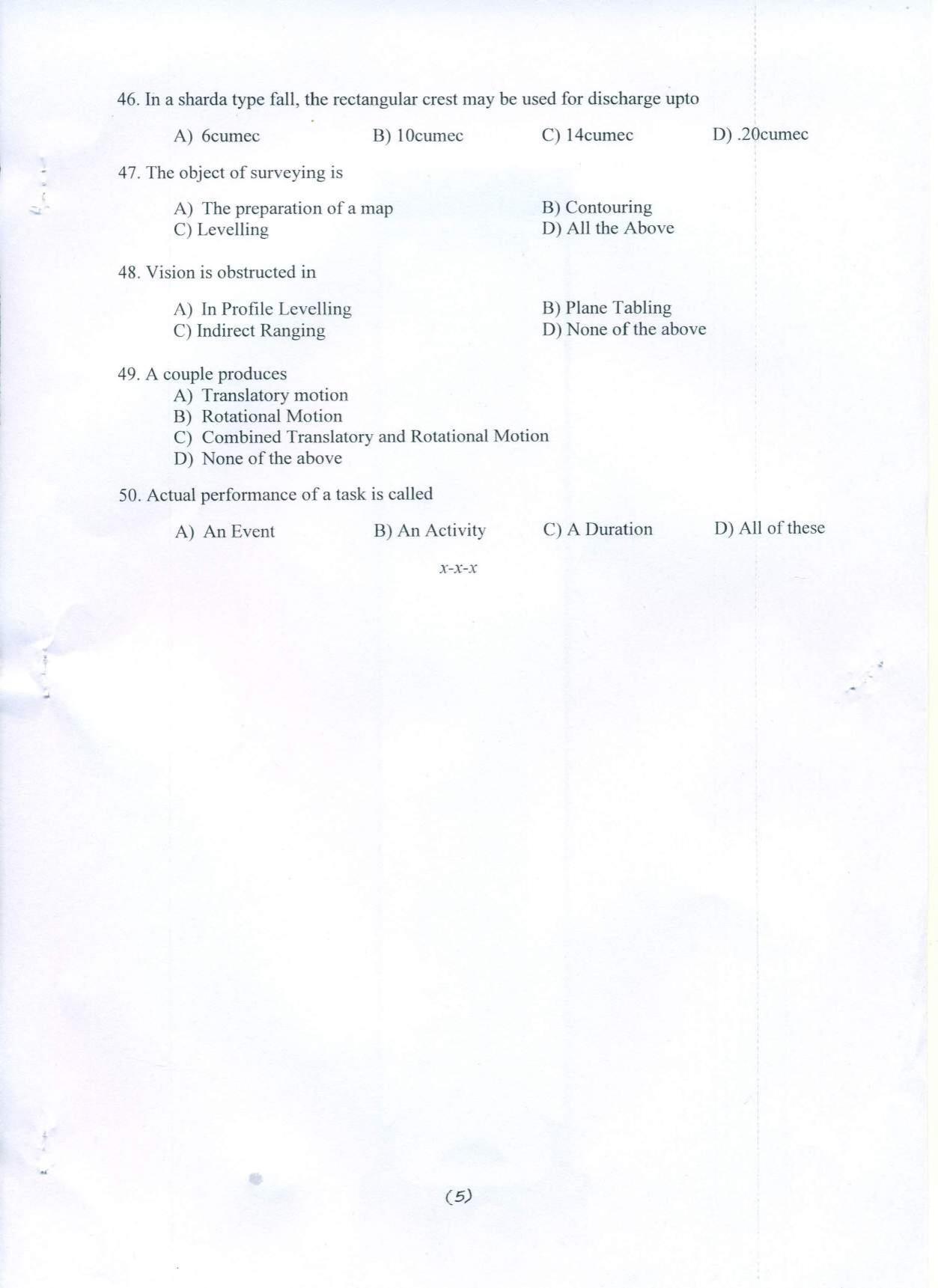 PU MPET Civil Engineering Construction Technology Management 2015 Question Paper - Page 6