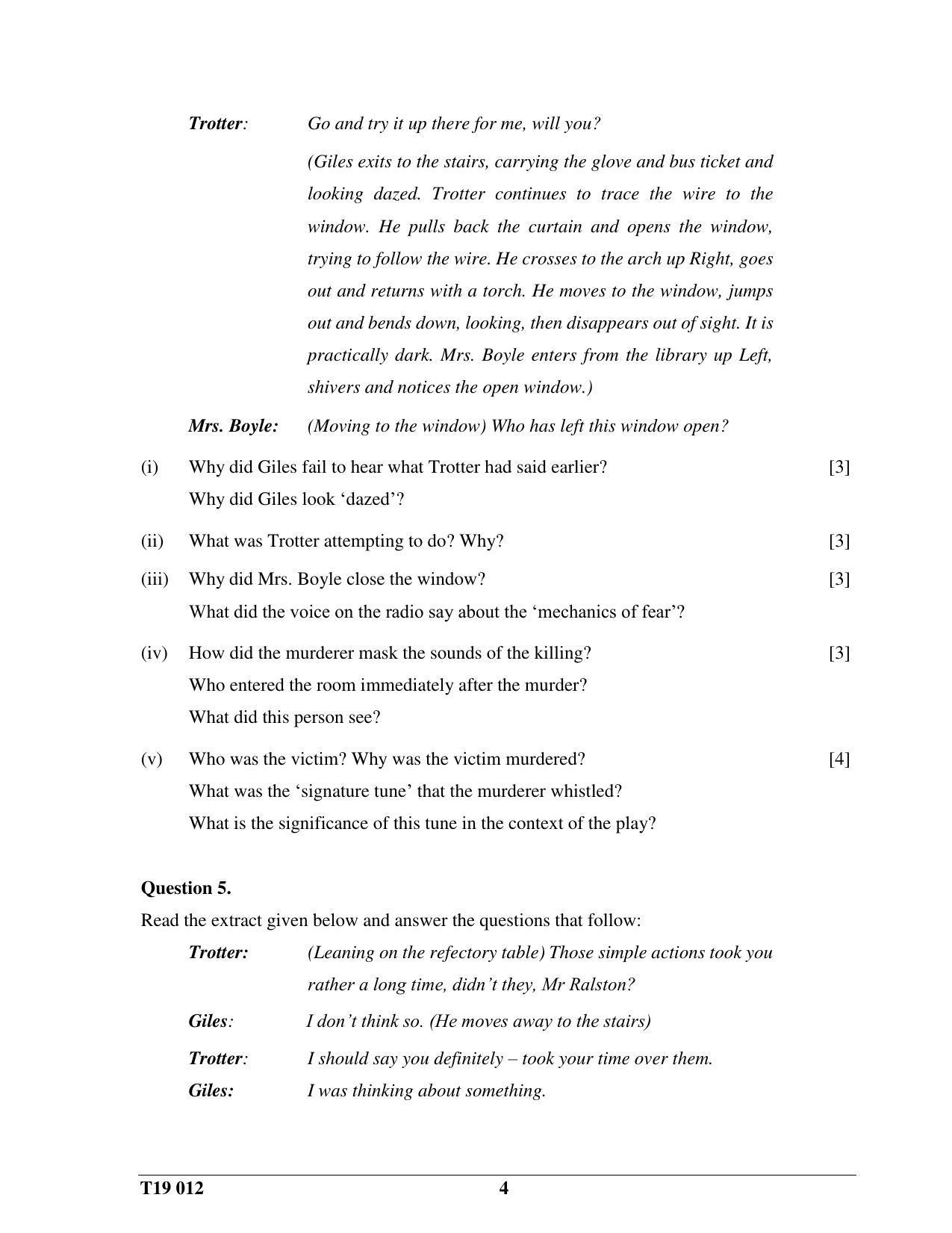 ICSE Class 10 English Paper II 2019 Question Paper - Page 4