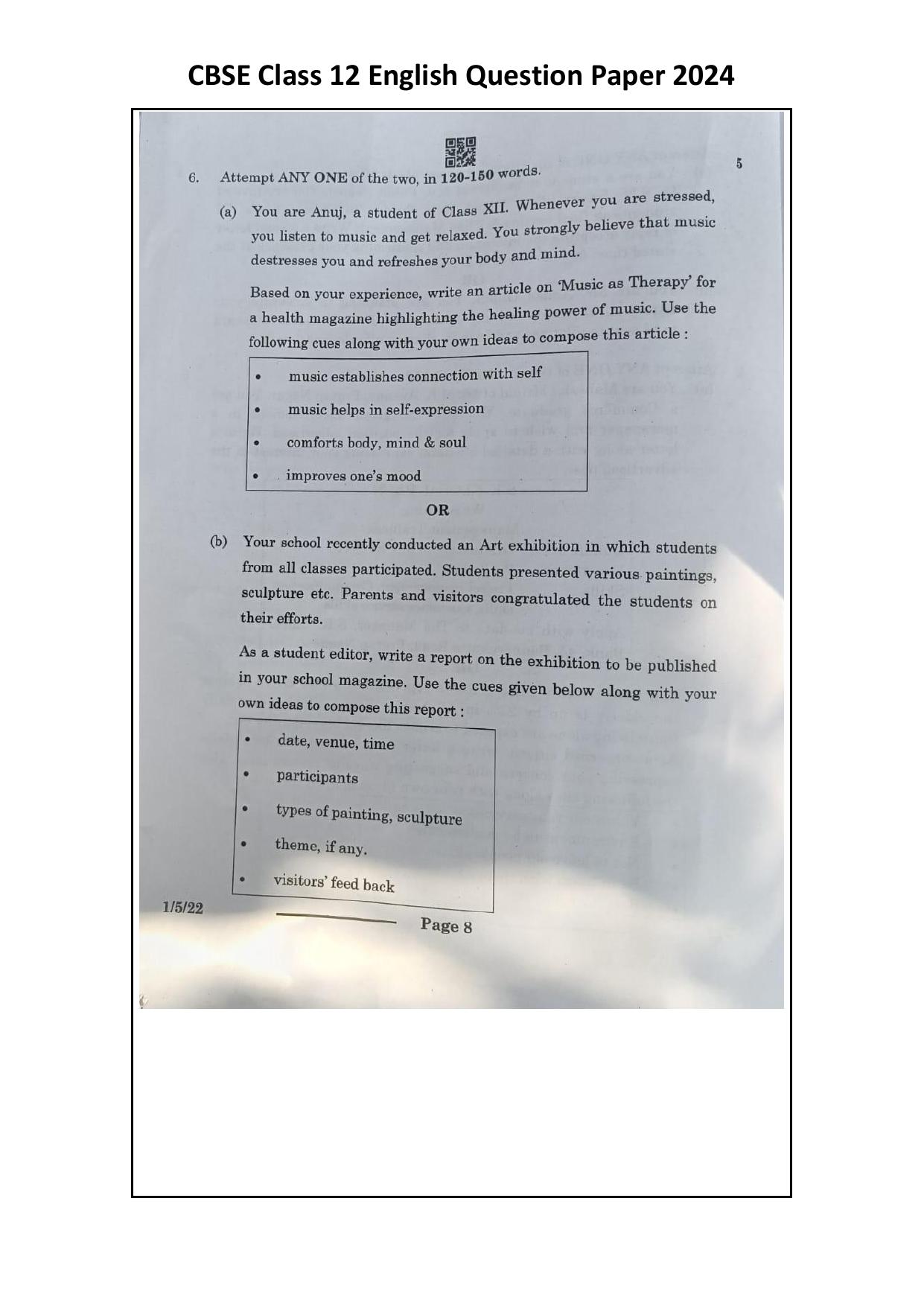 1/5/3 English Core Set 3 2024 Question Paper - Page 8
