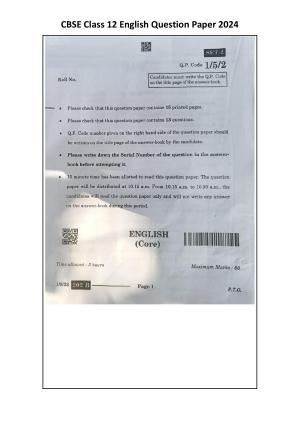 1/5/3 English Core Set 3 2024 Question Paper
