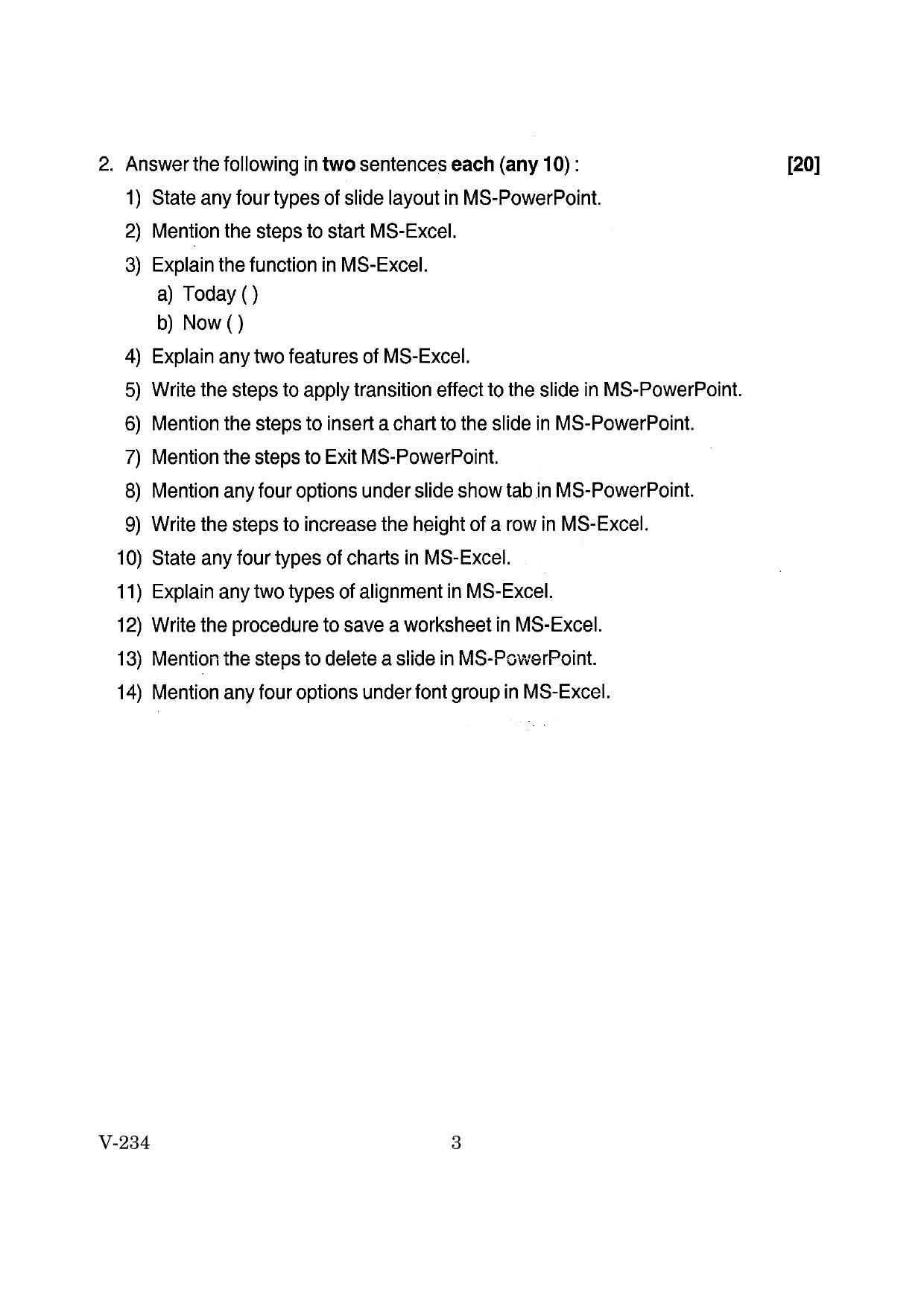 Goa Board Class 12 Computer Application (CWSN)  2019 (March 2019) Question Paper - Page 3