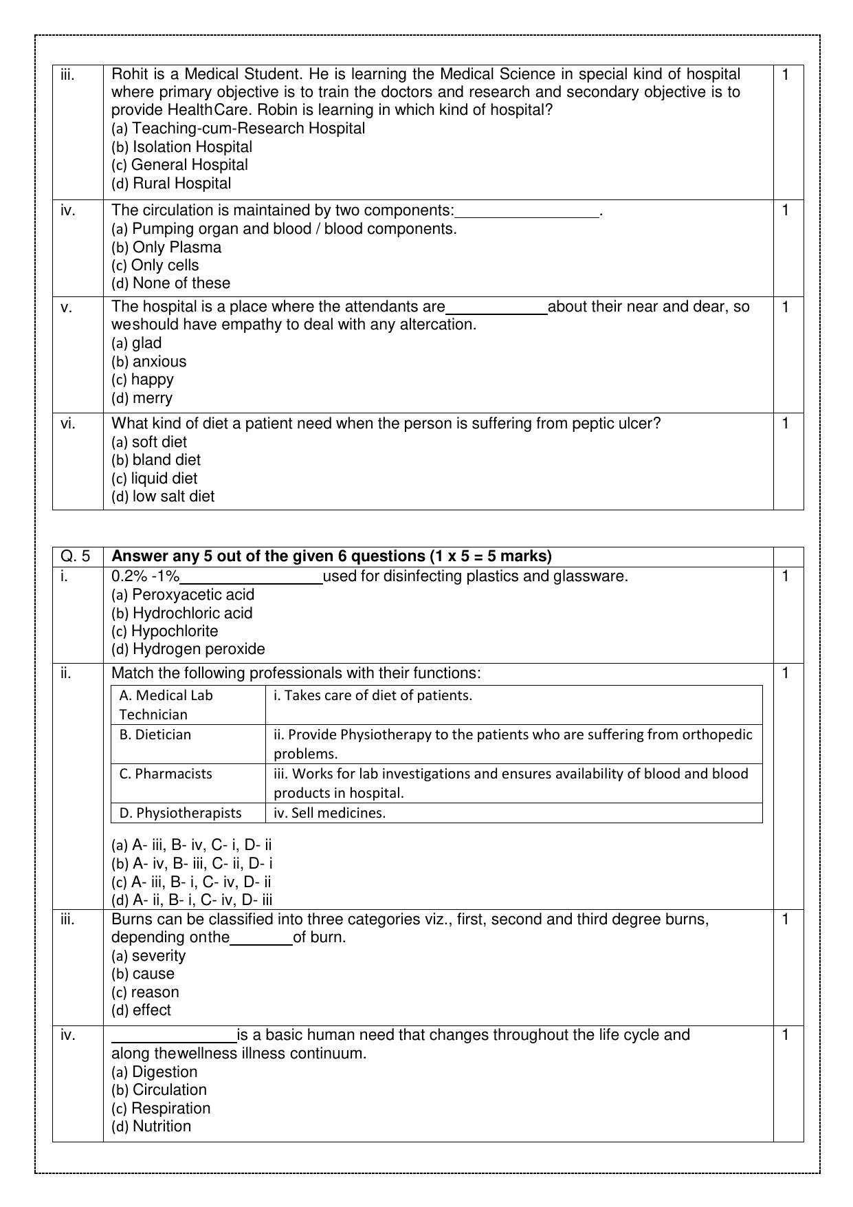 CBSE Class 10 Health Care Sample Paper 2025 - Page 6